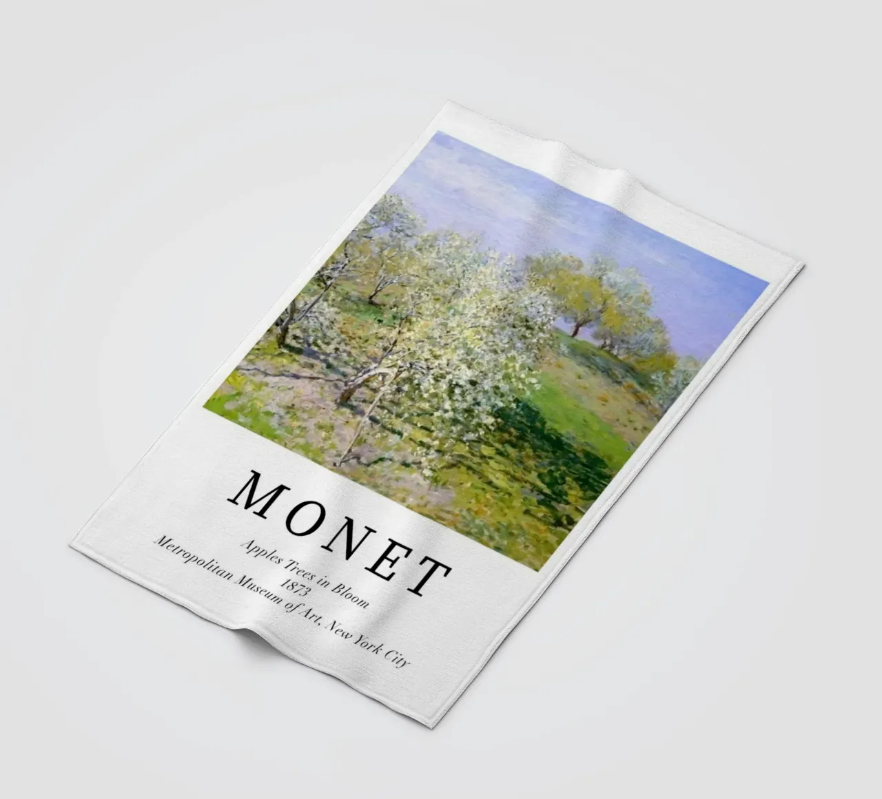 spiring scene with apple trees in bloom fleece blanket by SMG Store