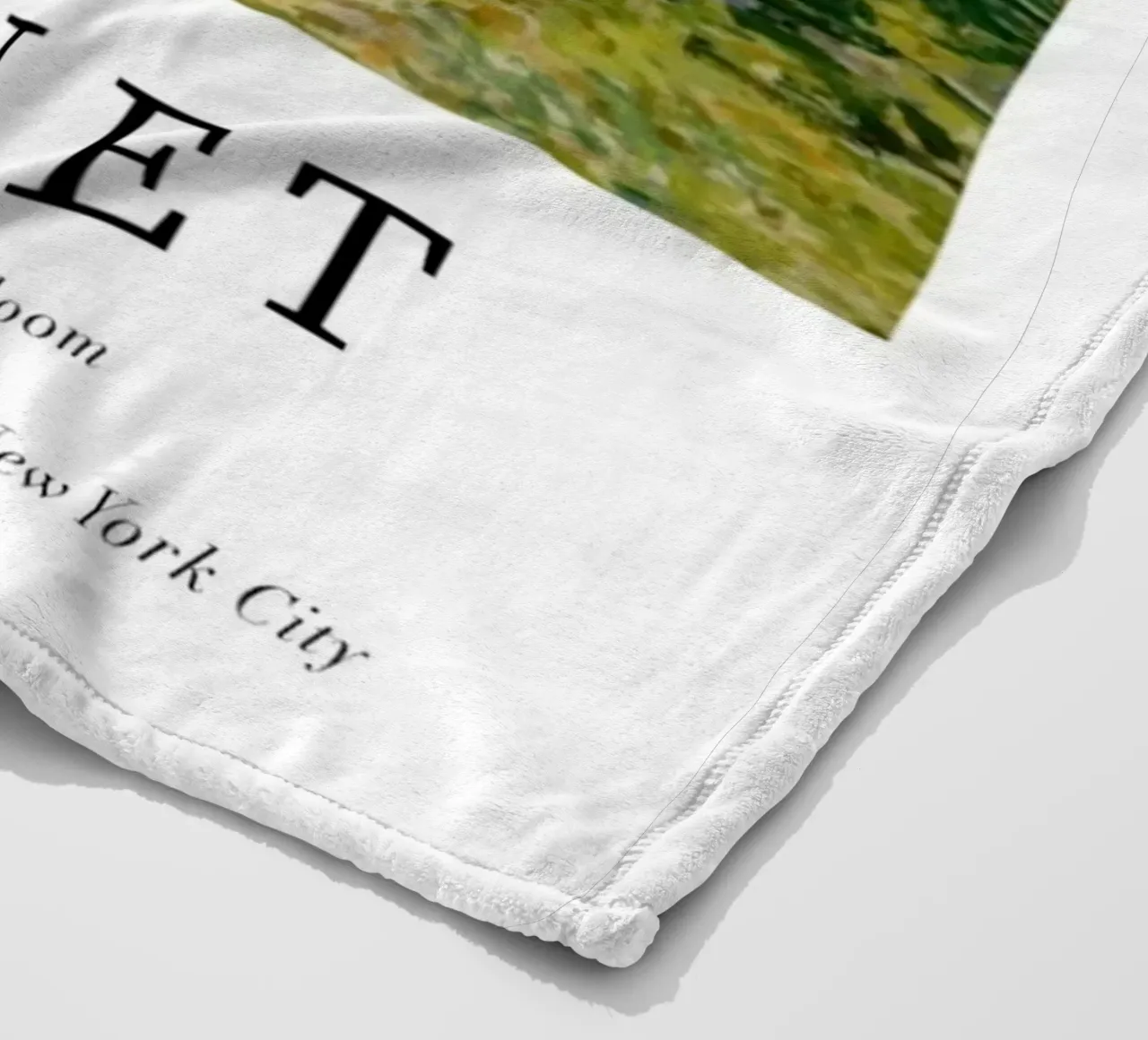 spiring scene with apple trees in bloom fleece blanket by SMG Store