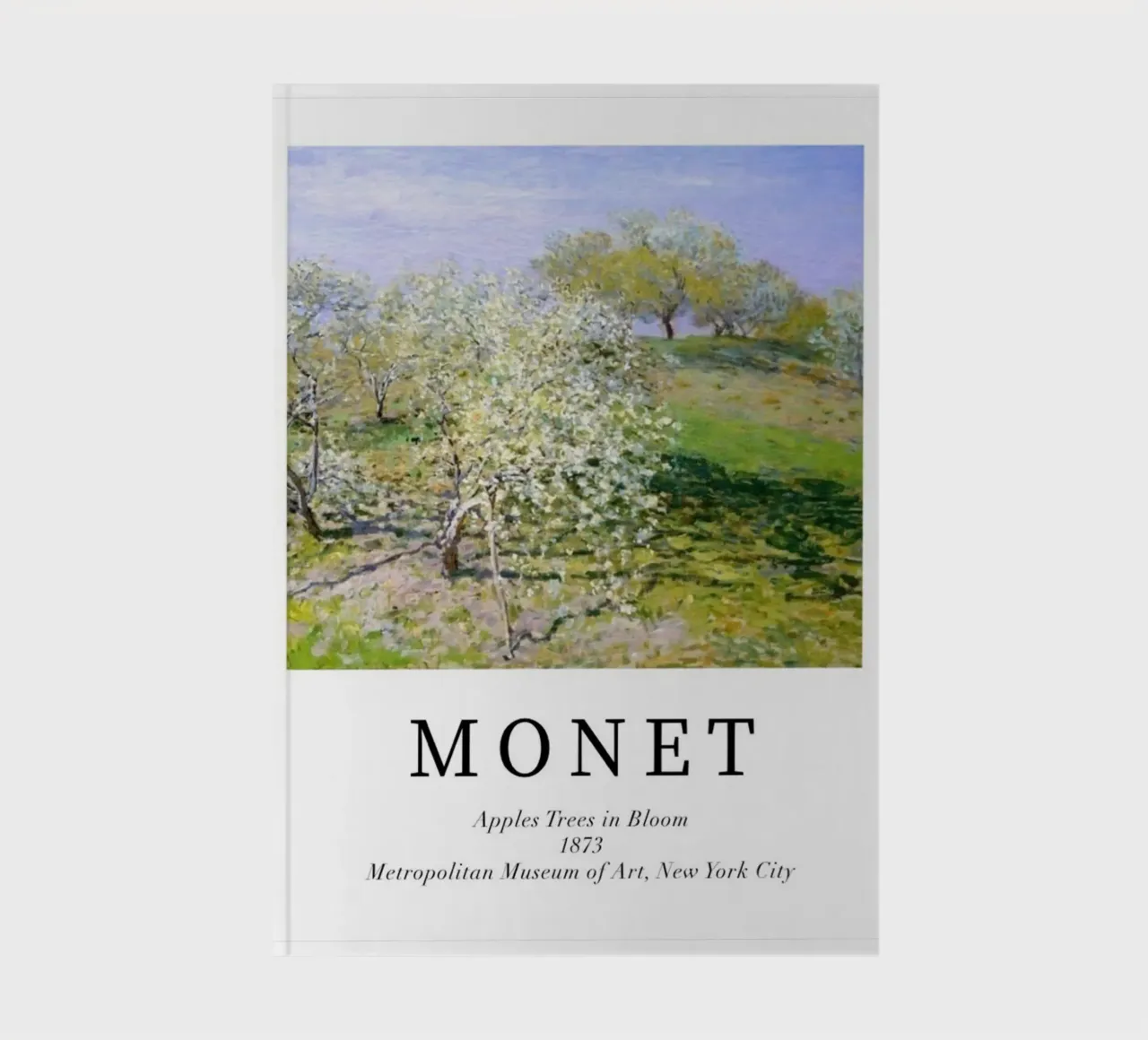 spiring scene with apple trees in bloom notebook by SMG Store