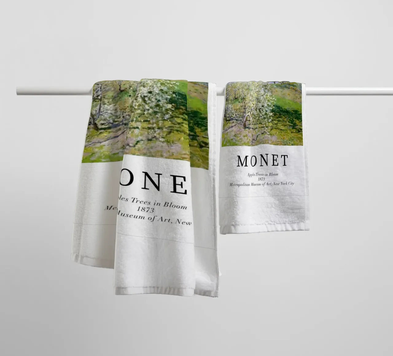 spiring scene with apple trees in bloom towel by SMG Store