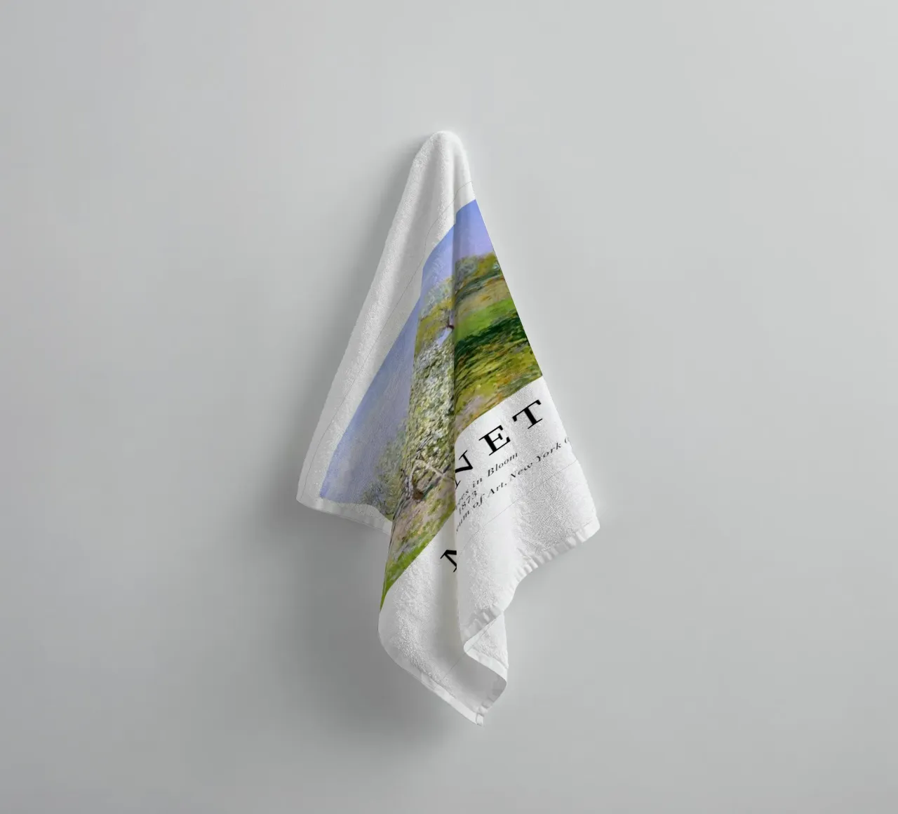 spiring scene with apple trees in bloom towel by SMG Store