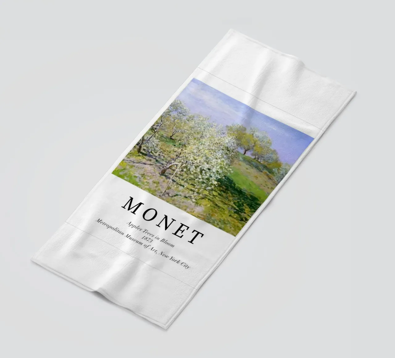 spiring scene with apple trees in bloom beach towel by SMG Store