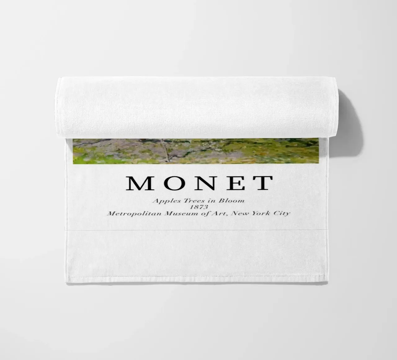 spiring scene with apple trees in bloom beach towel by SMG Store