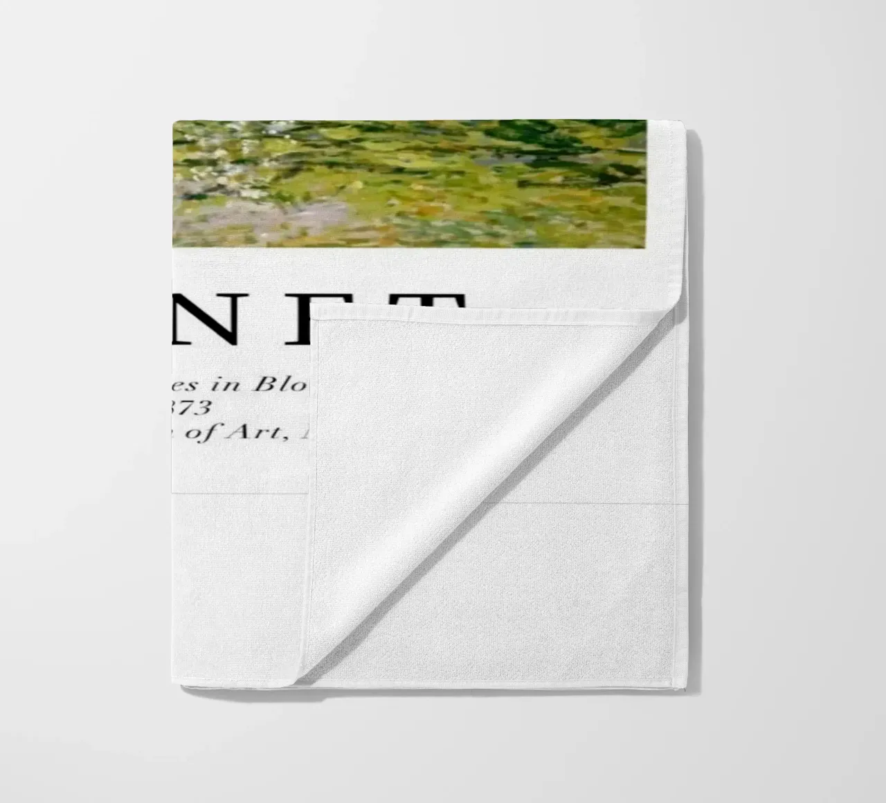 spiring scene with apple trees in bloom beach towel by SMG Store