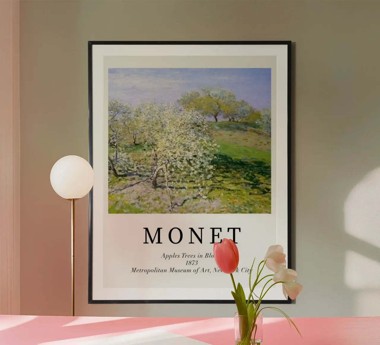 spiring scene with apple trees in bloom hahnemühle by SMG Store