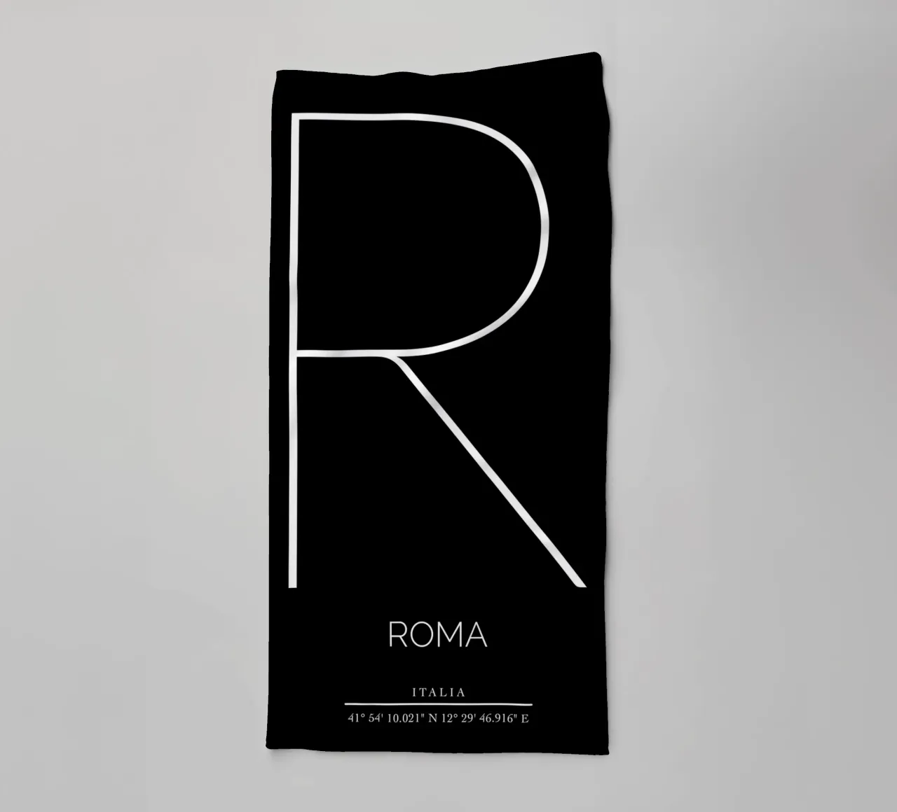 ROMA - nero asciugamano da bagno da CityLights