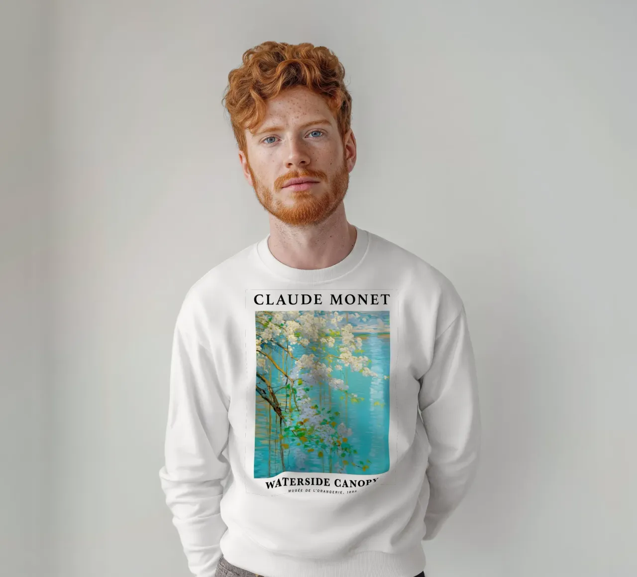 vue naturelle d'un jardin d'eau et de nénuphars sweat de SMG Store