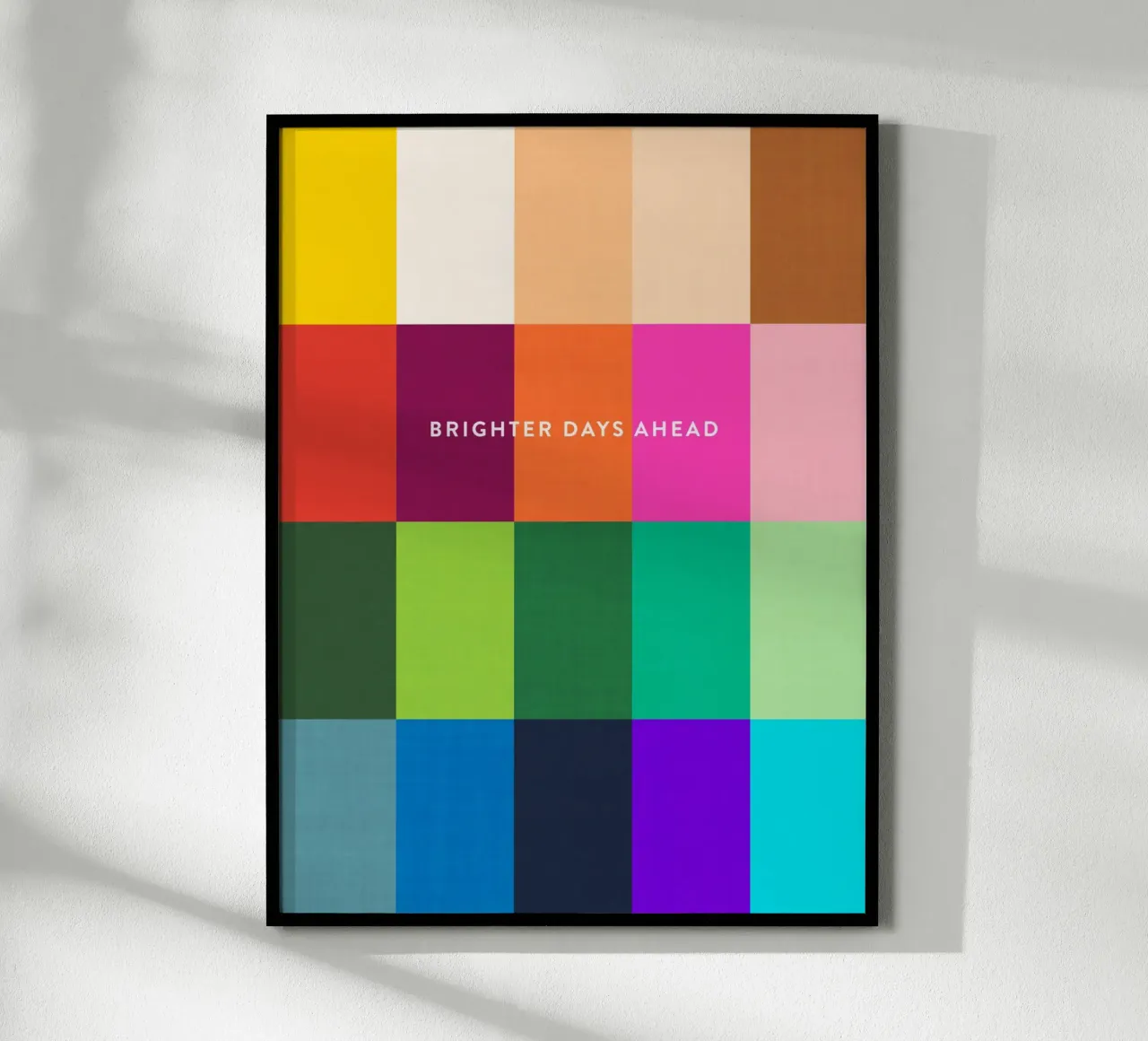 Helle Schecks - hellere Tage stehen bevor Poster mit Holzrahmen von Dominique Vari Abstract