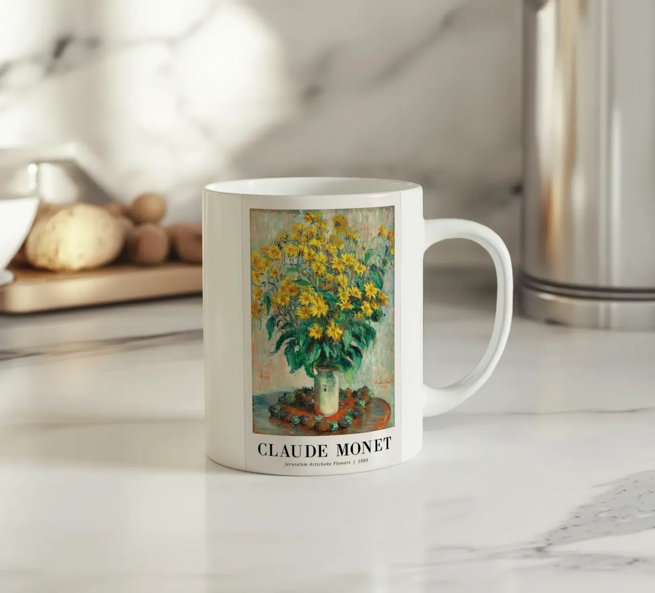 girasoli in vaso tazza in ceramica da SMG Store