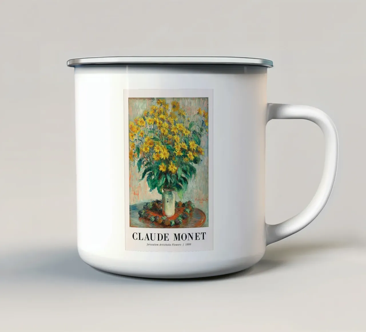 girasoli in vaso tazza in smalto da SMG Store