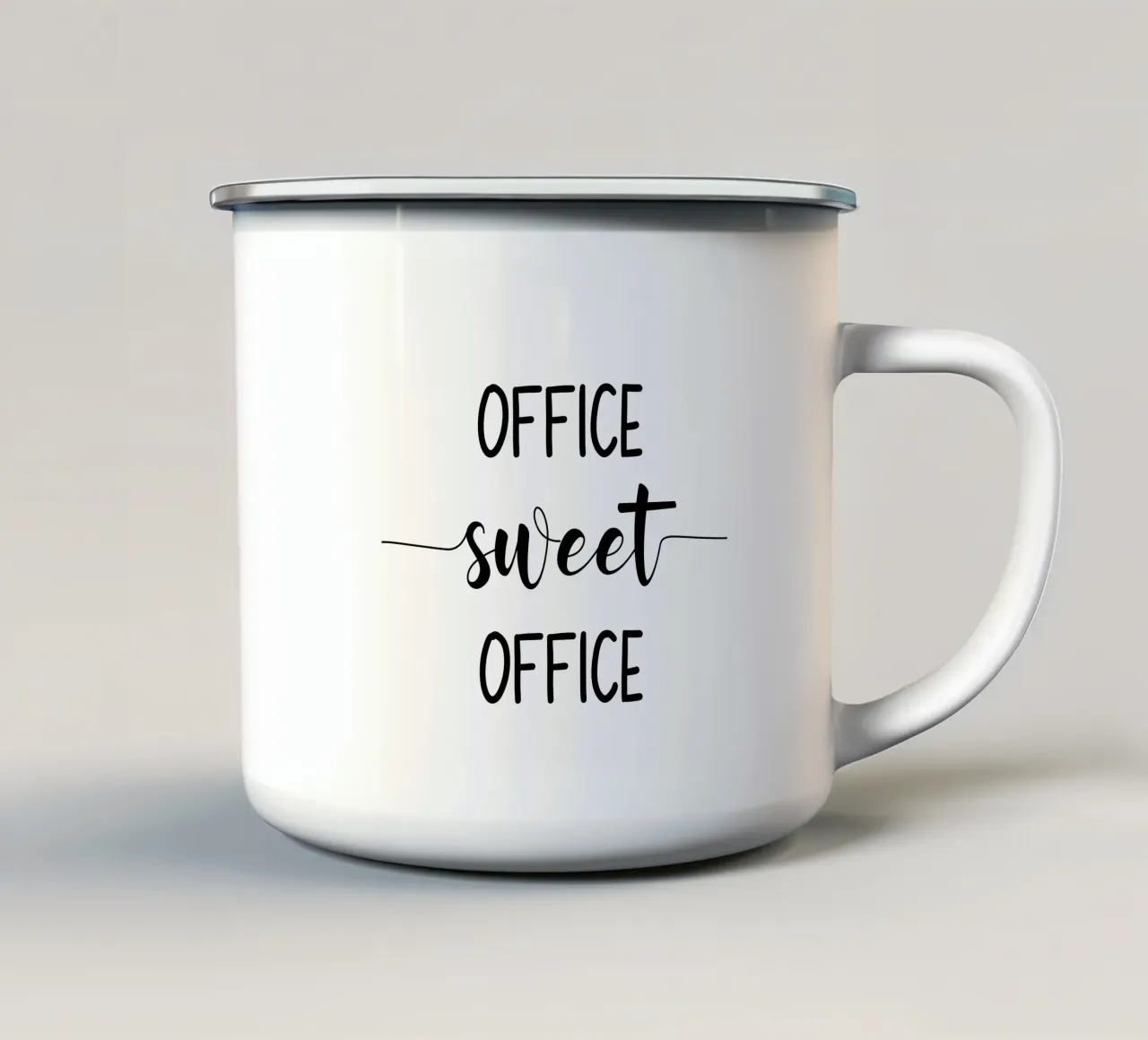 Ufficio Dolce Ufficio tazza in smalto da Shark Printables