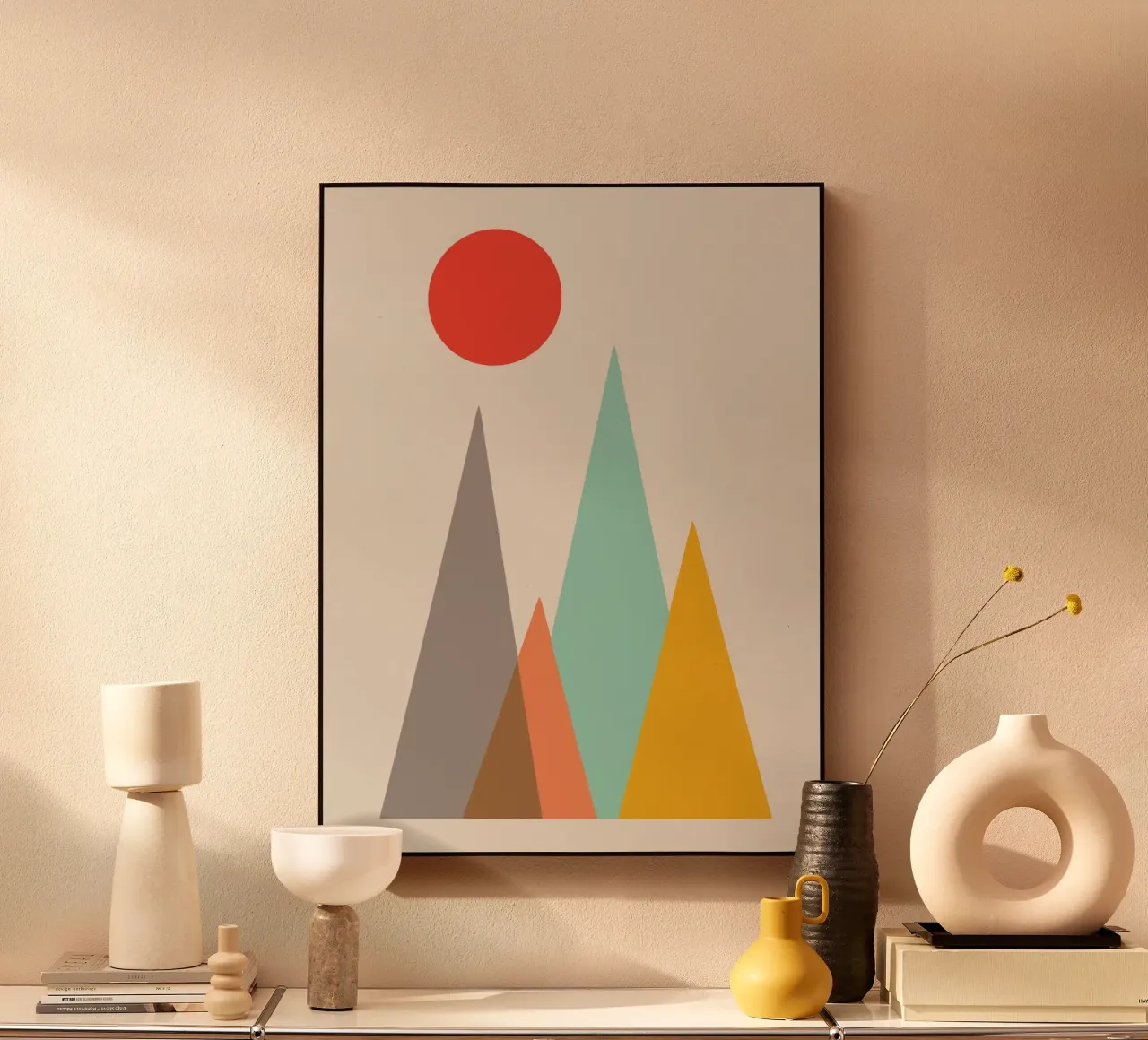 Paesaggio geometrico alluminio dibond da Little Dean