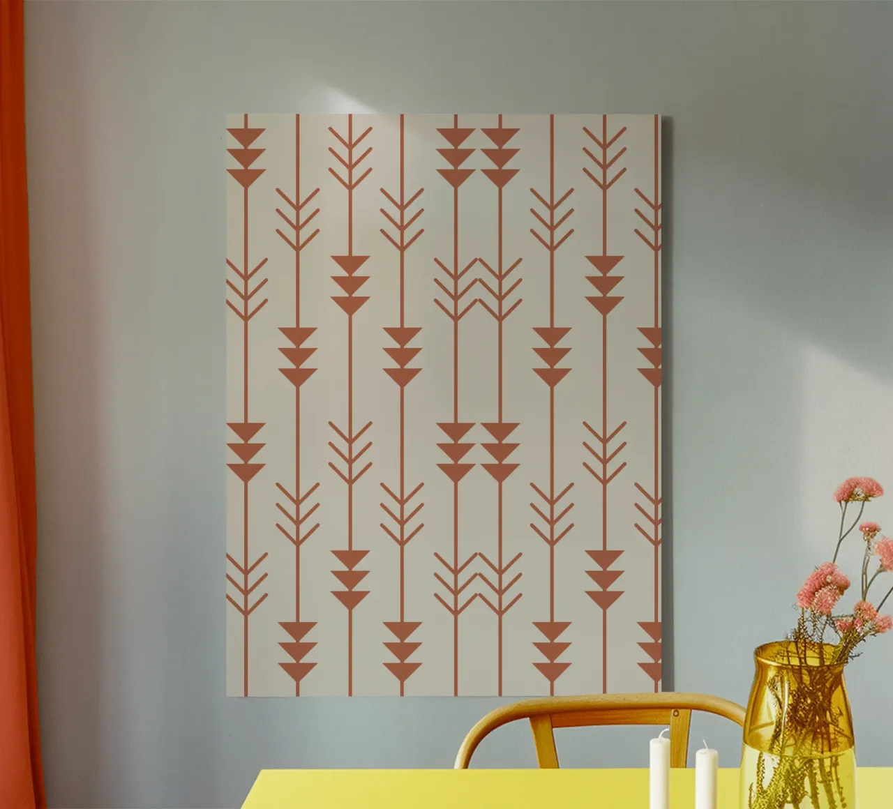 Arrow pattern canvas by Little Dean