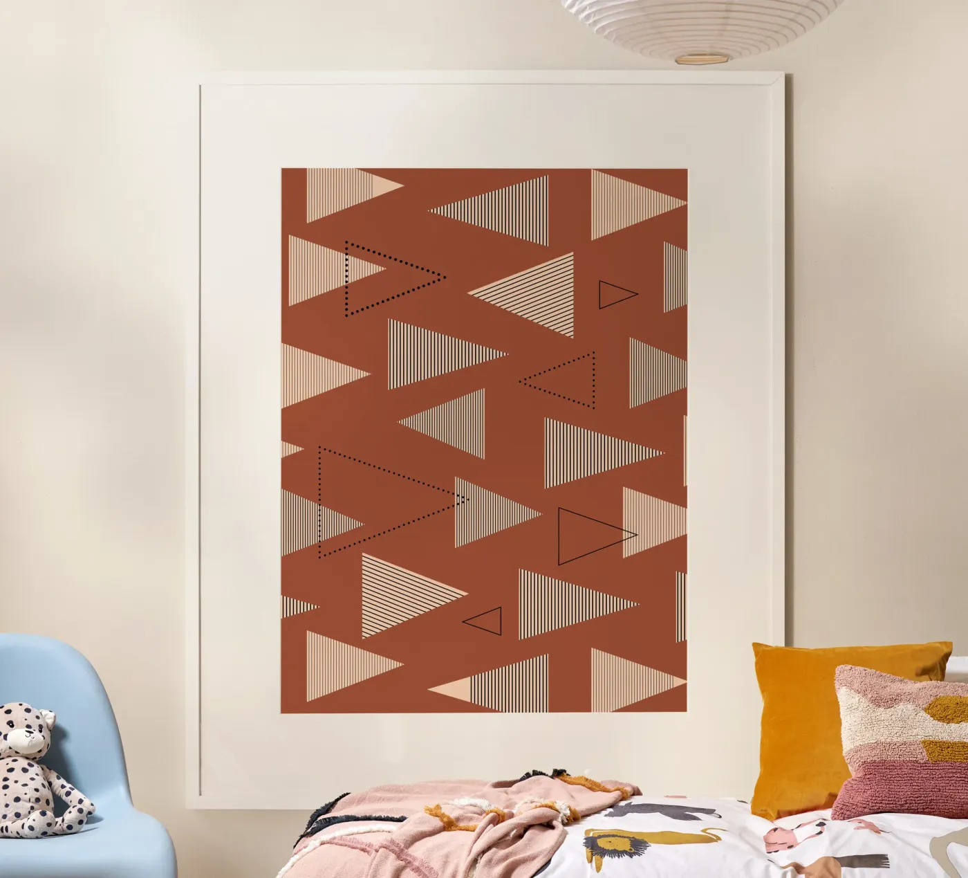 Geometric triangle var pattern Poster von Little Dean