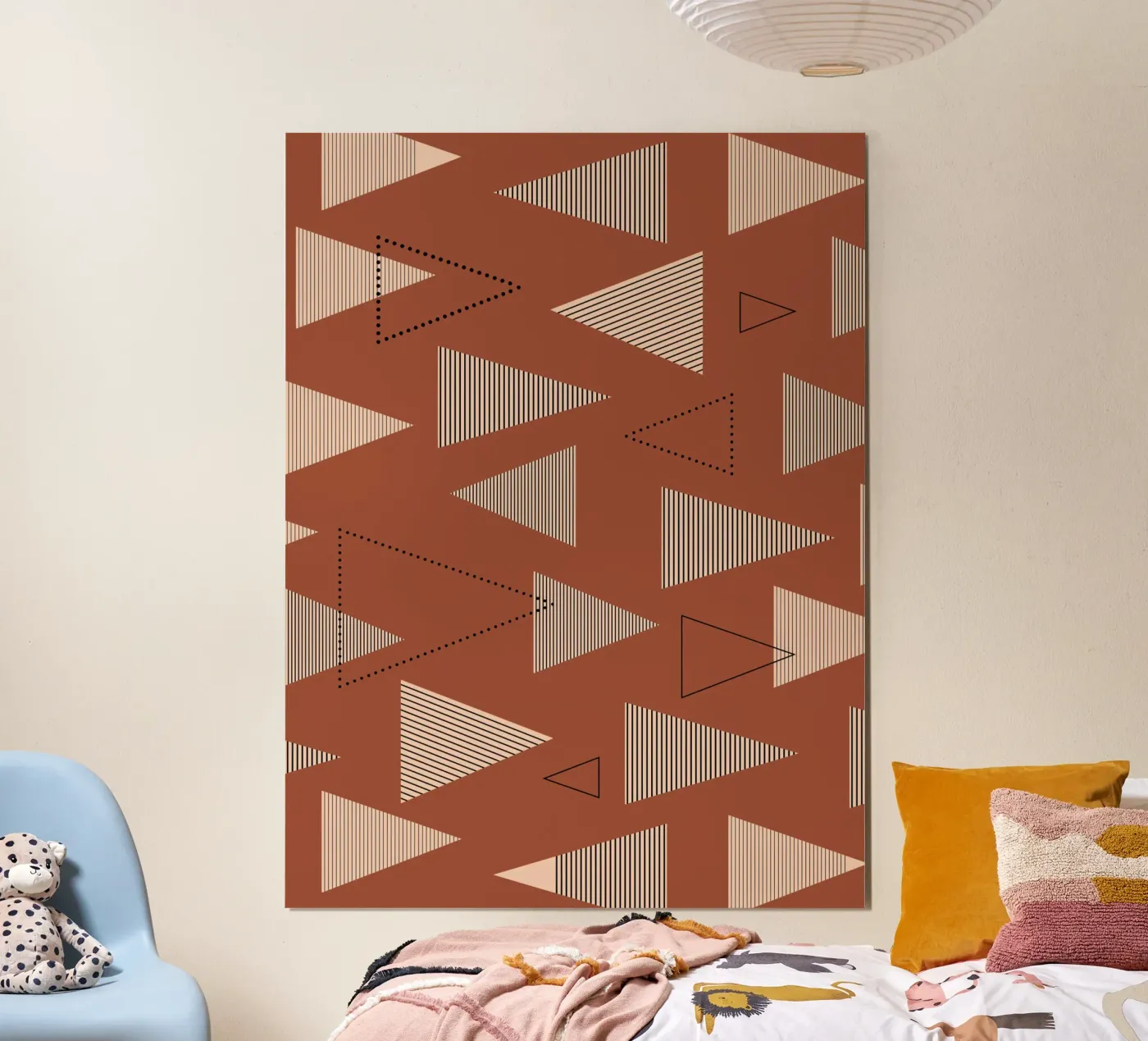 Geometric triangle var pattern Poster von Little Dean