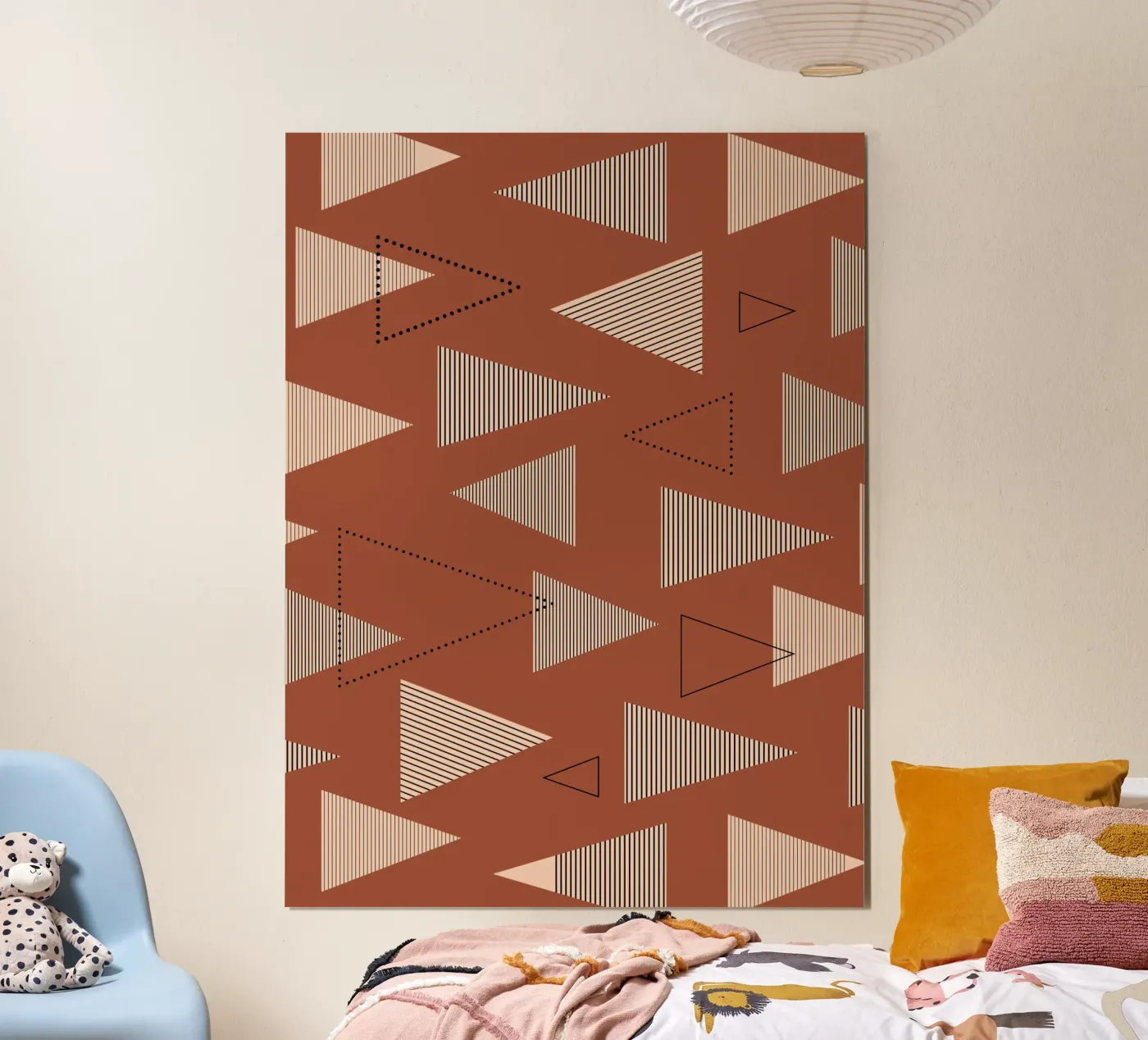 Motivo geometrico a triangoli var poster da Little Dean