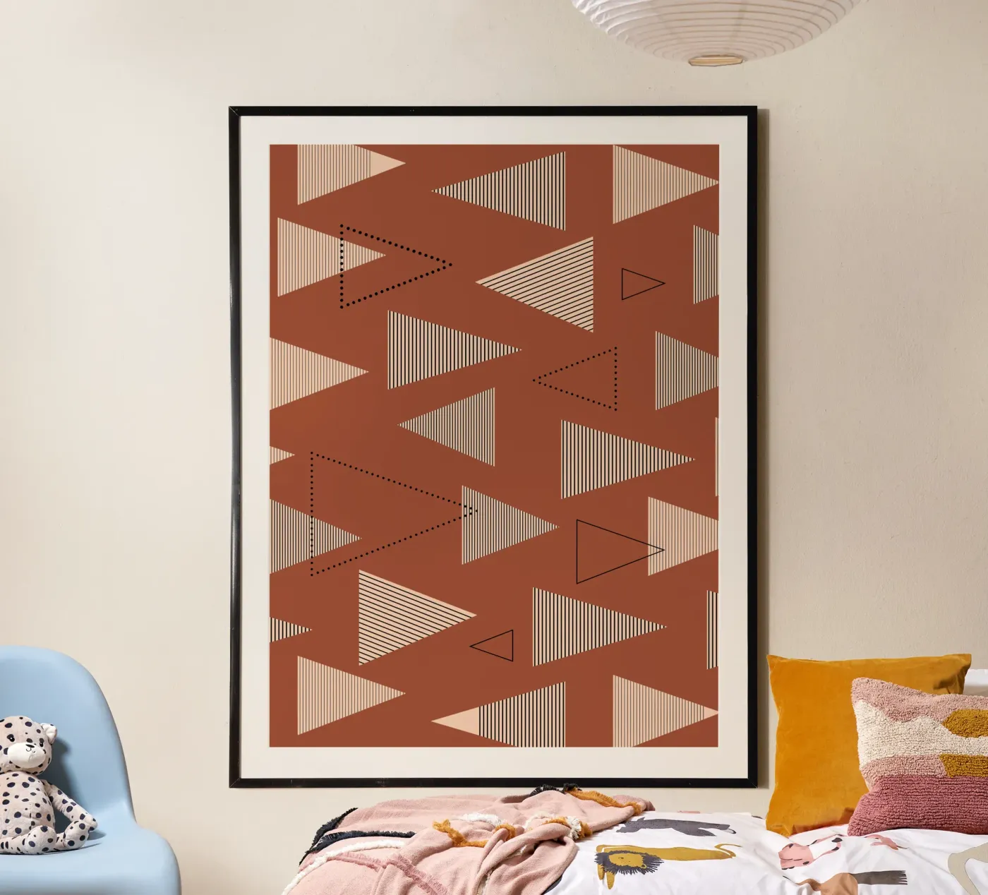 Motivo geometrico a triangoli var poster da Little Dean