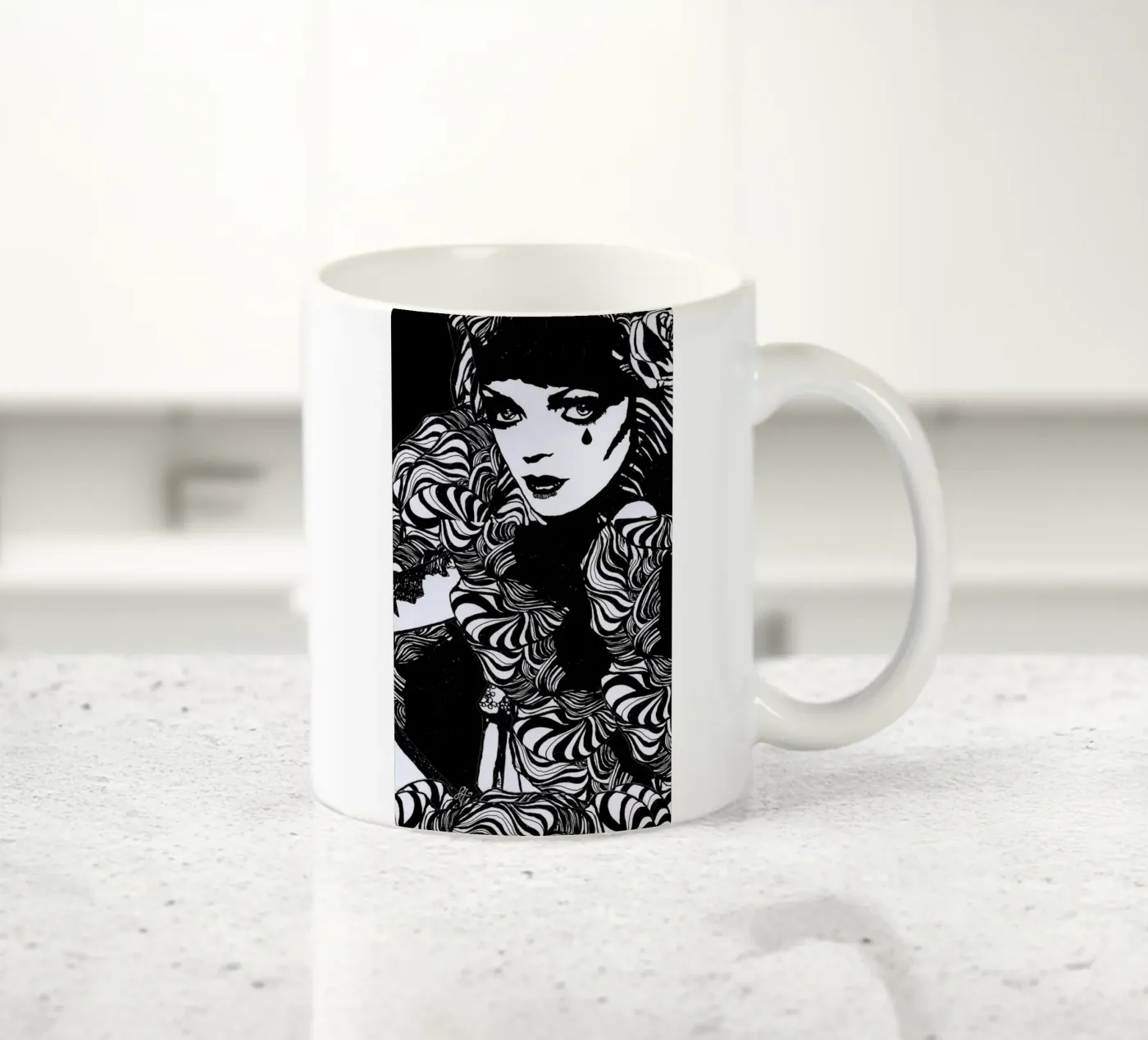 tear ceramic mug by k i m