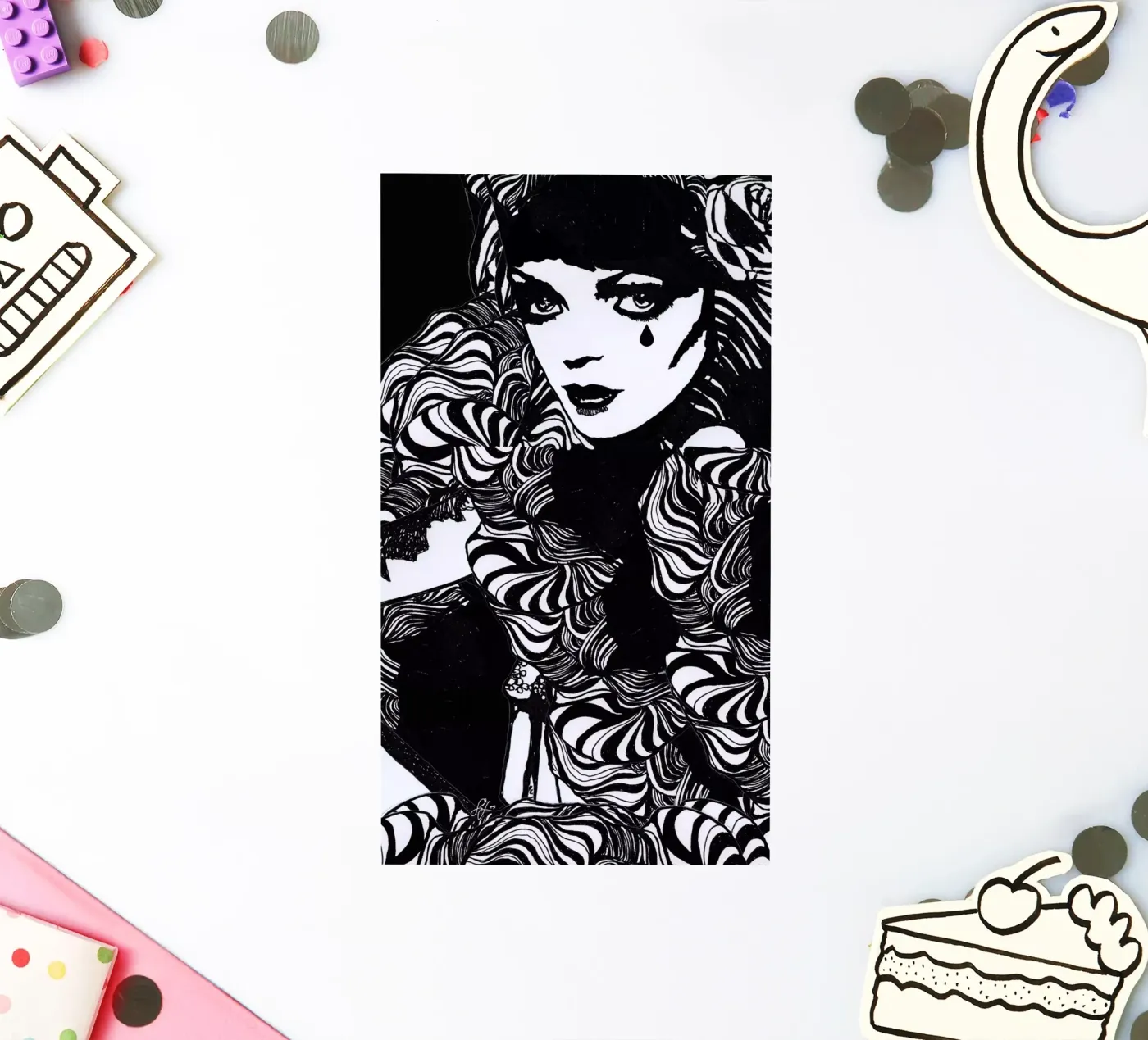 tear sticker by k i m