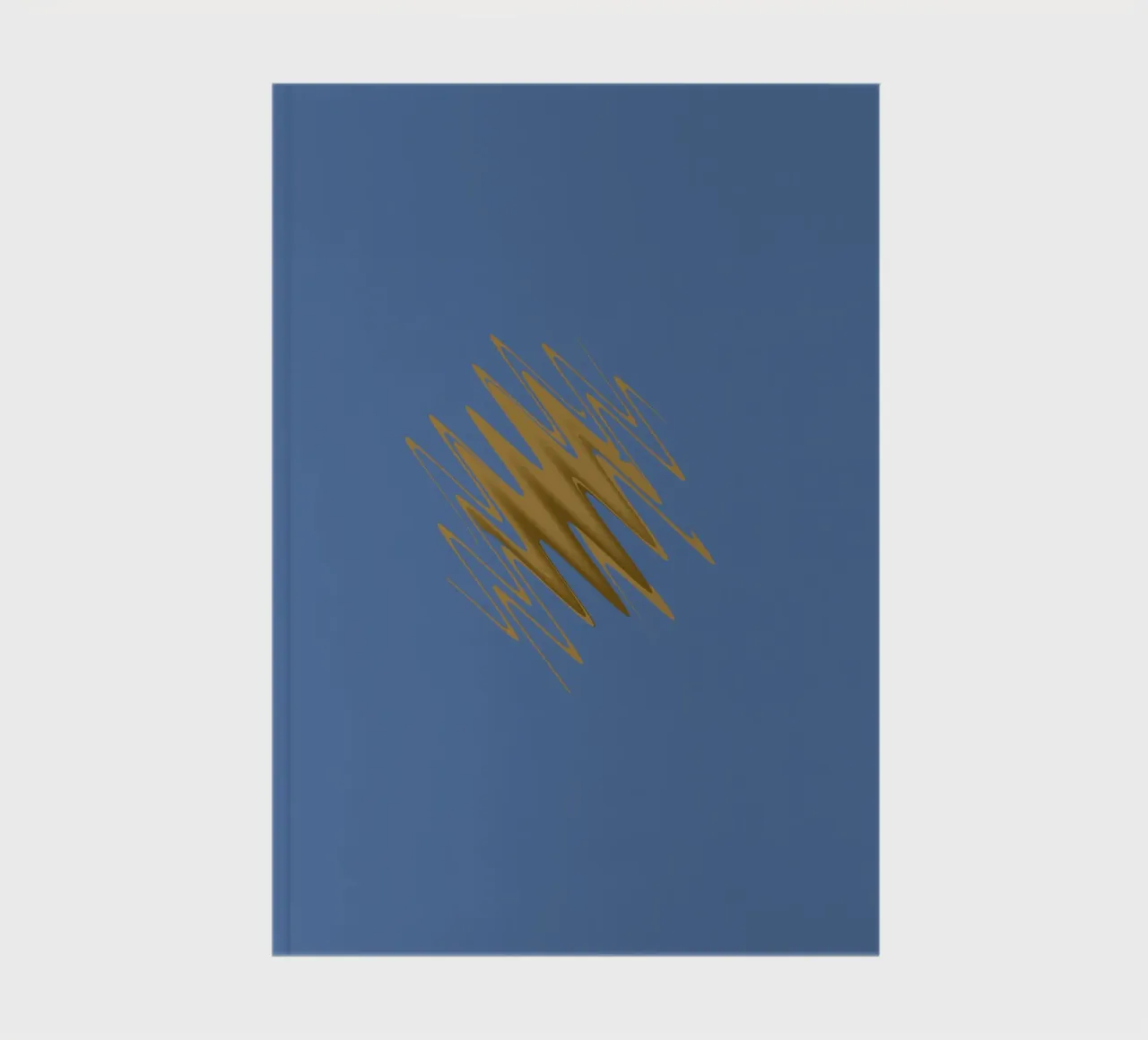 Yellow zigzag pattern on a blue background notebook by Something for you