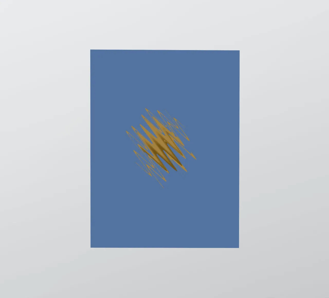Motif zigzag jaune sur fond bleu autocollant de Something for you