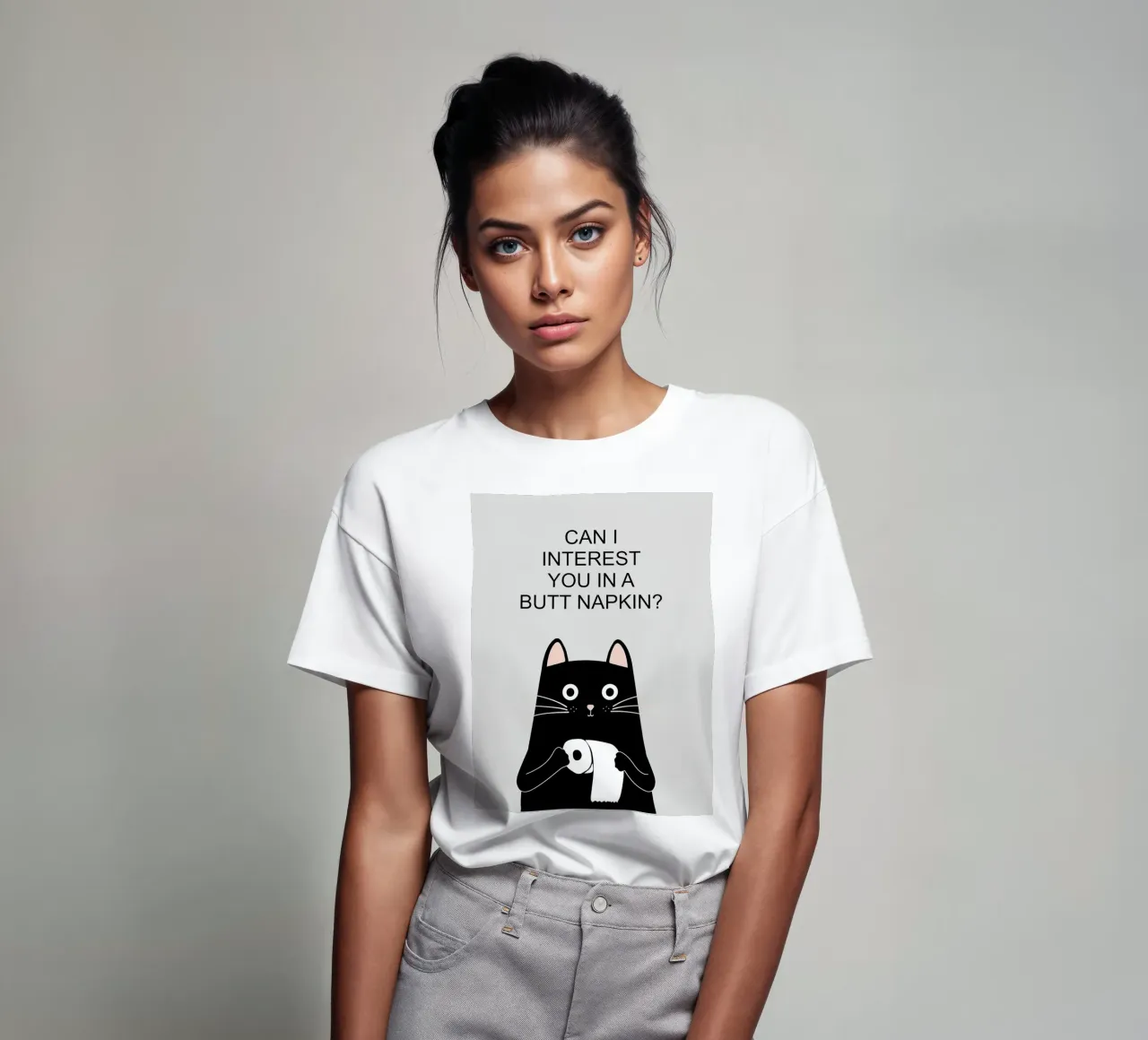 Gatto tovagliolo t-shirt da Damion Francis