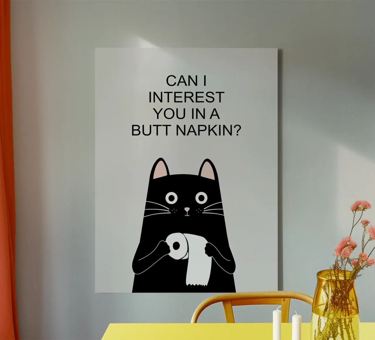 Gatto tovagliolo tela da Damion Francis