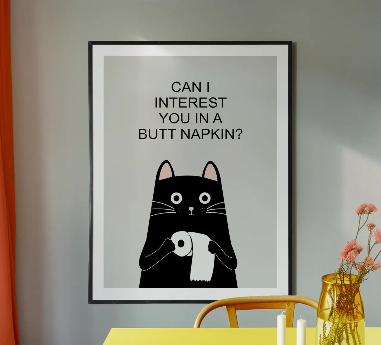 Gatto tovagliolo carta hahnemühle da Damion Francis