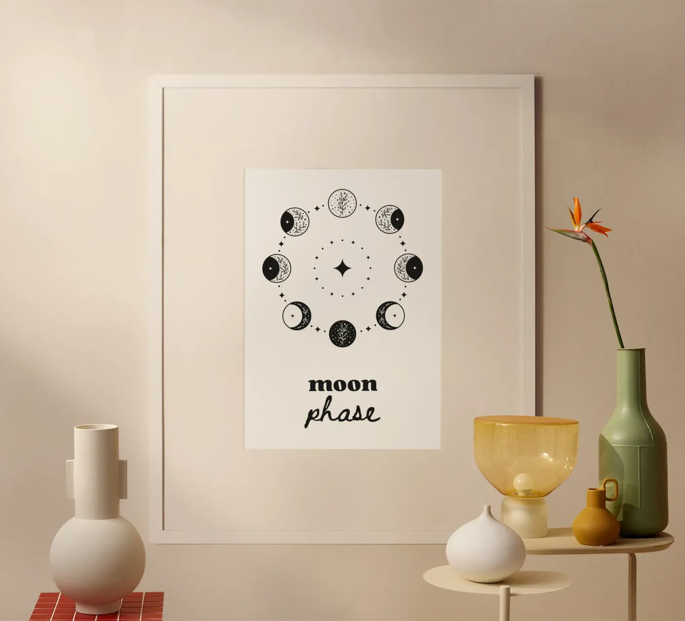 Moon phase poster de PinkCandyWalls