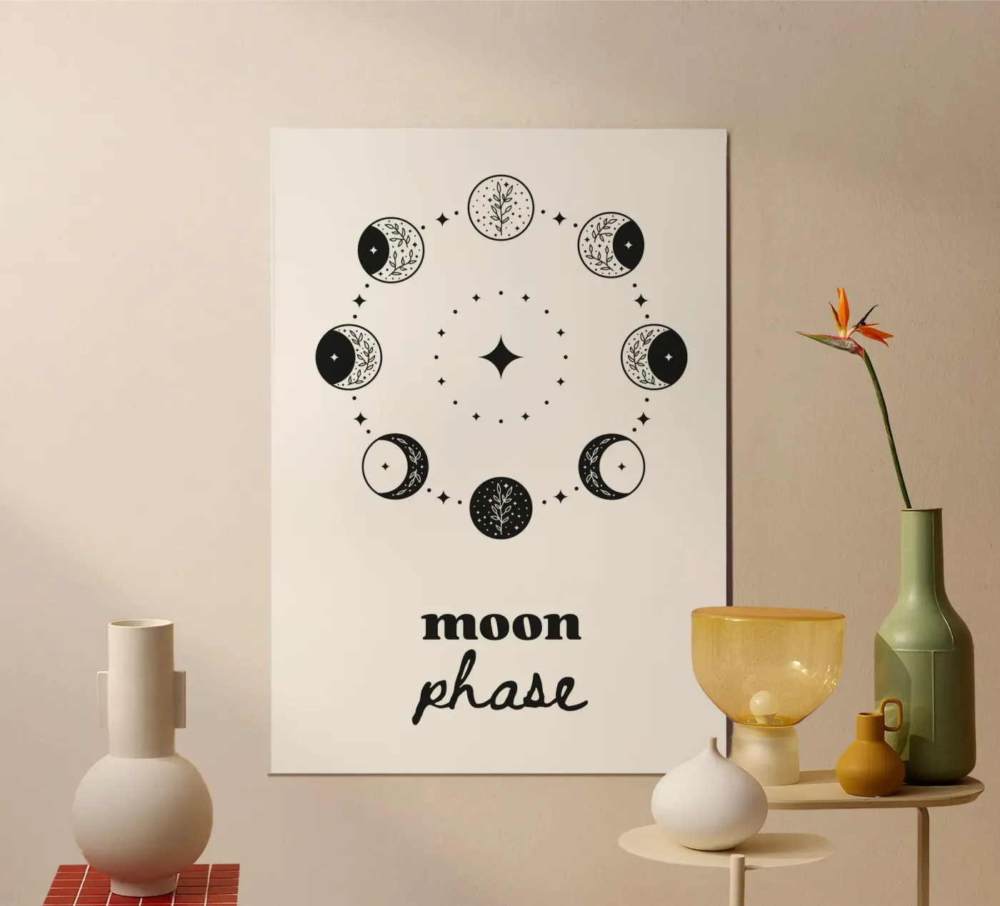 Moon phase poster de PinkCandyWalls