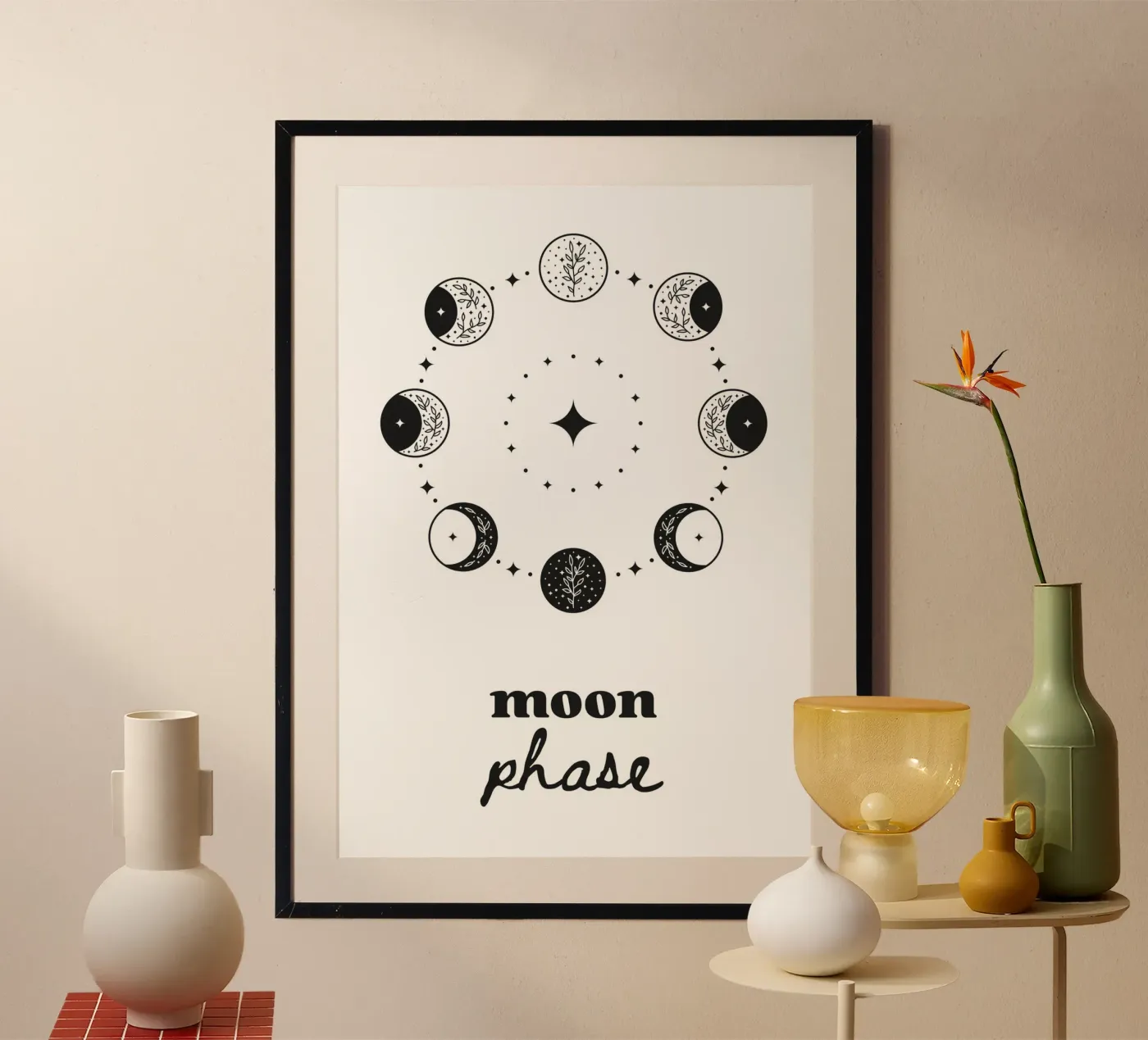 Moon phase poster de PinkCandyWalls
