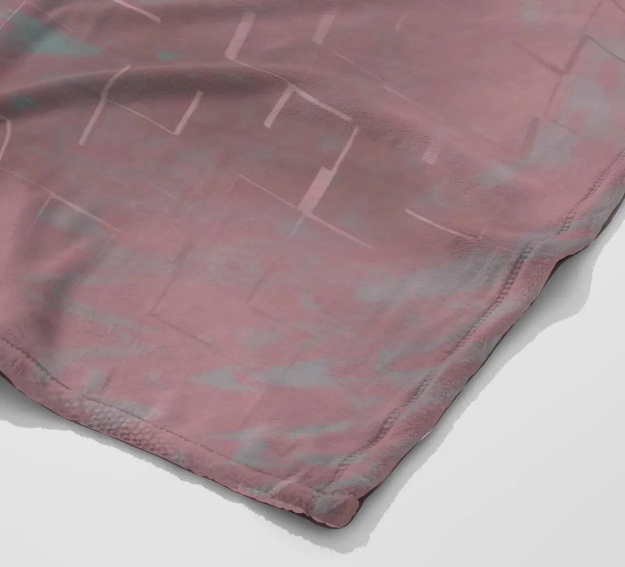 Abstract circular pattern in the colours purple and pink fleece blanket by Something for you