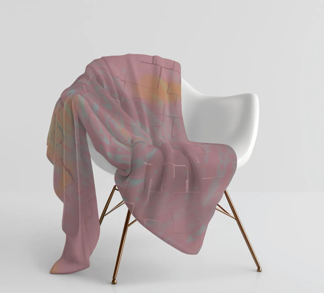 Abstract circular pattern in the colours purple and pink fleece blanket by Something for you