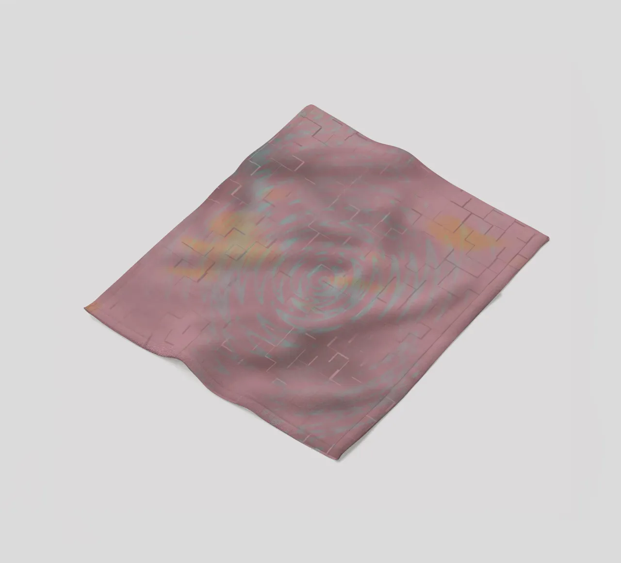 Abstract circular pattern in the colours purple and pink fleece blanket by Something for you