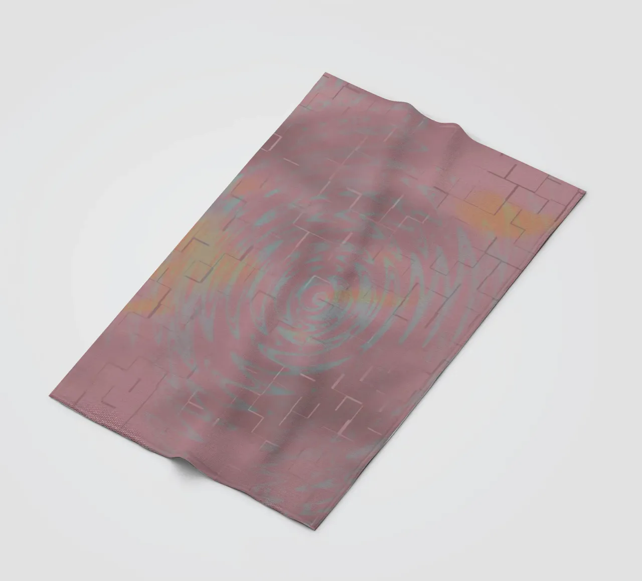 Abstract circular pattern in the colours purple and pink fleece blanket by Something for you
