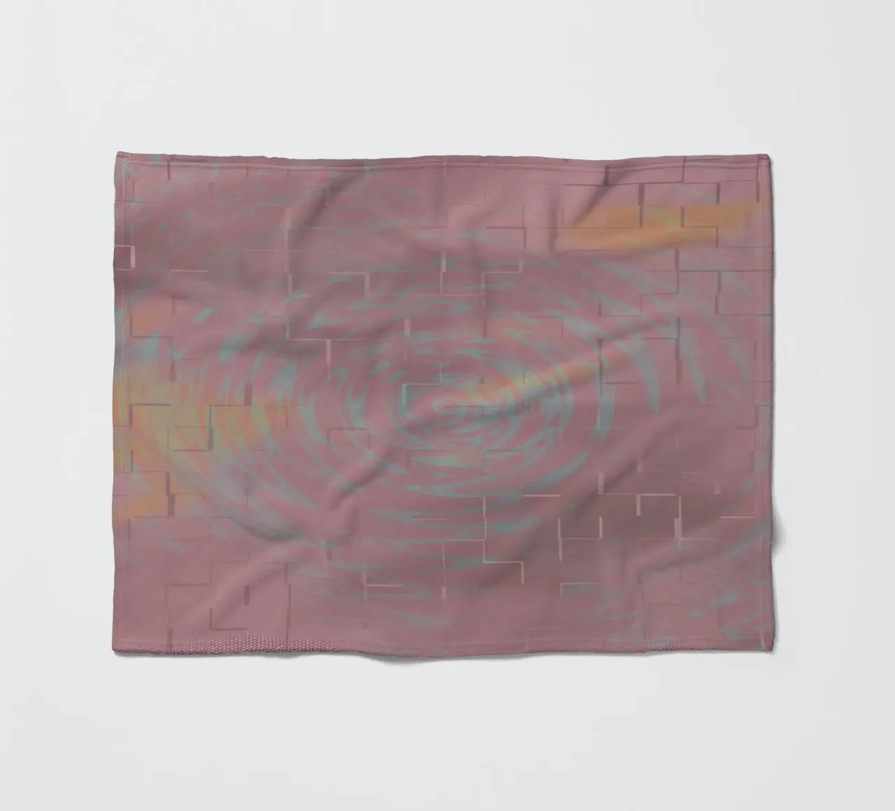 Abstract circular pattern in the colours purple and pink fleece blanket by Something for you