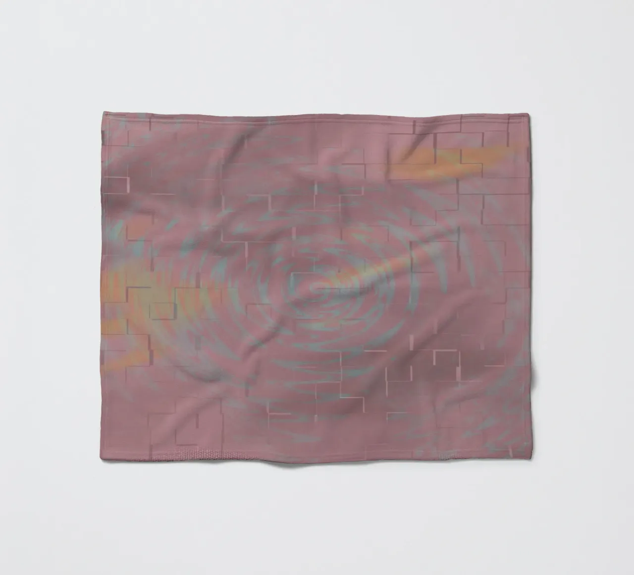 Abstract circular pattern in the colours purple and pink fleece blanket by Something for you