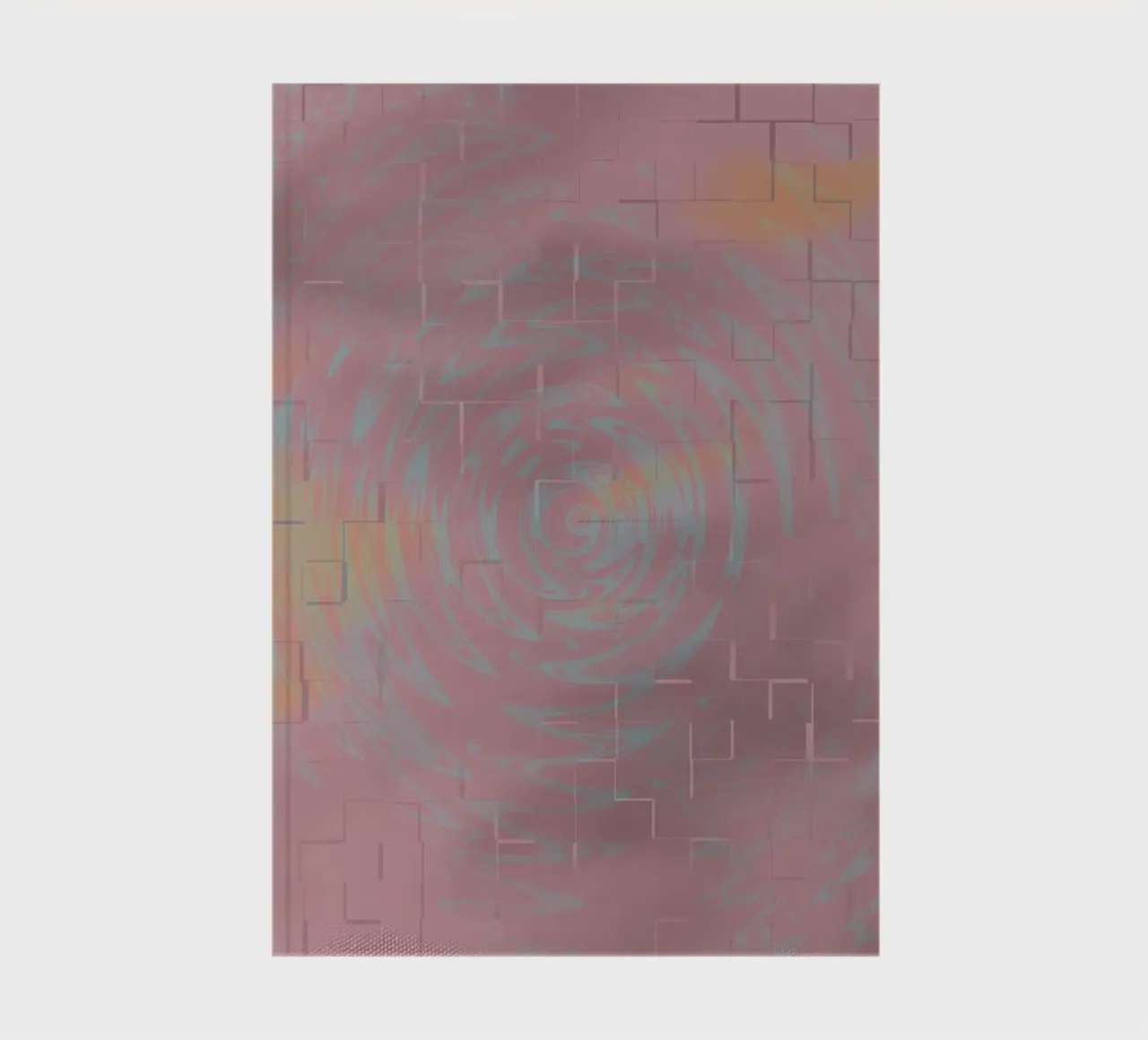 Abstract circular pattern in the colours purple and pink notebook by Something for you