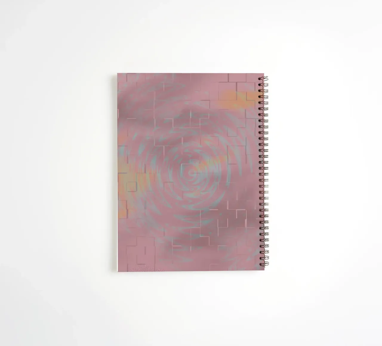 Abstract circular pattern in the colours purple and pink spiral notebook by Something for you