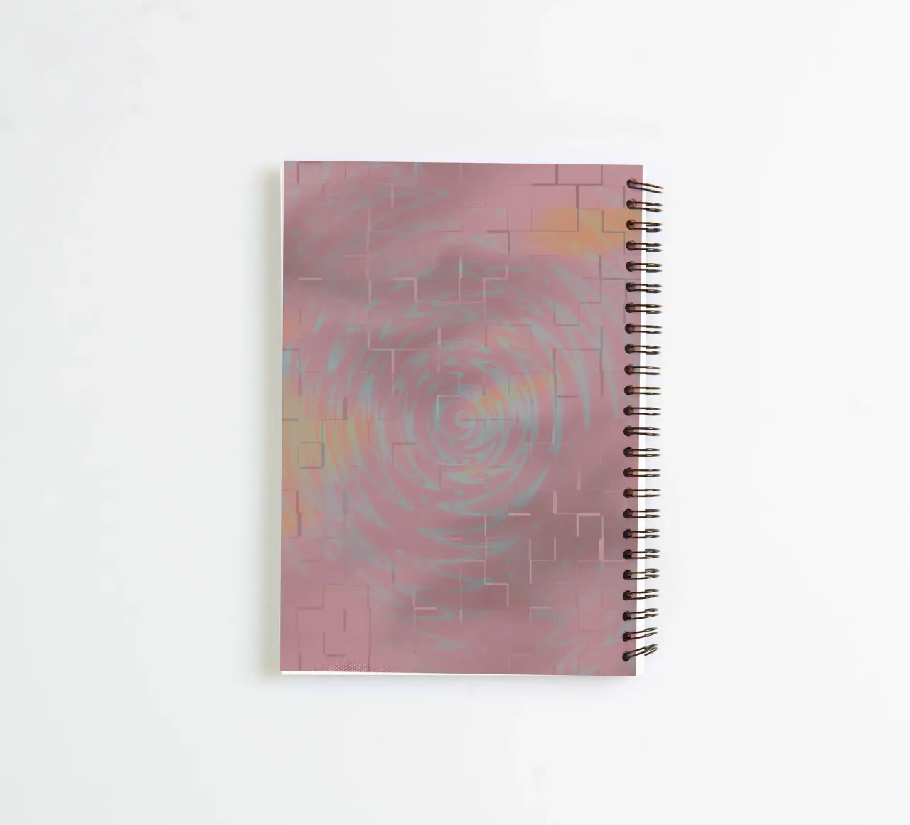Abstract circular pattern in the colours purple and pink spiral notebook by Something for you