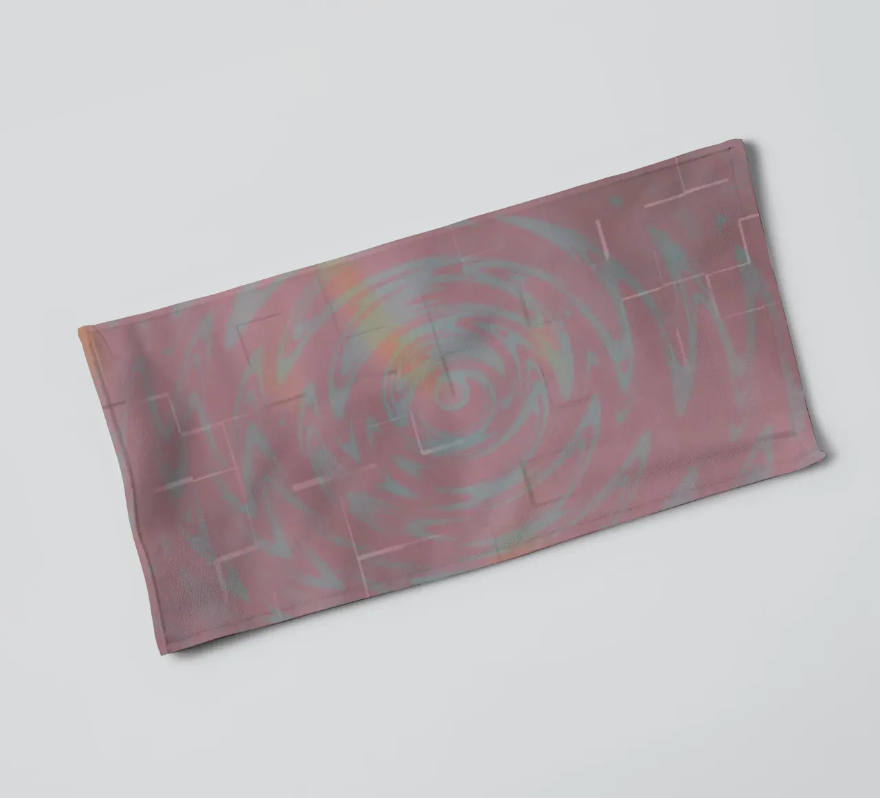 Abstract circular pattern in the colours purple and pink towel by Something for you