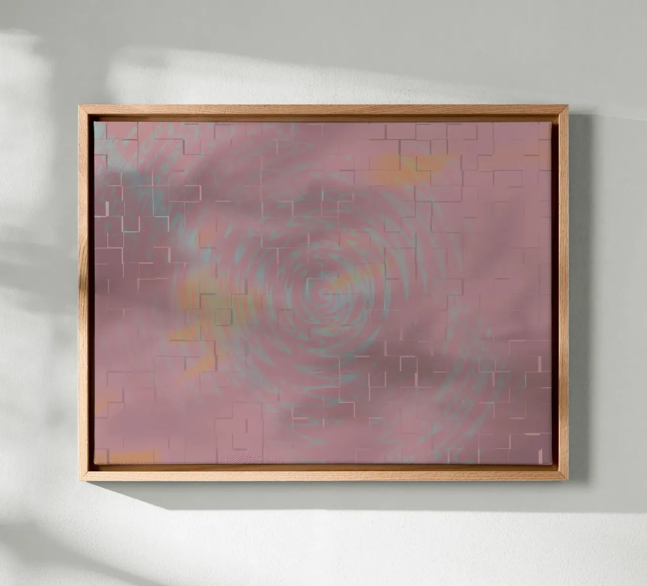 Abstract circular pattern in the colours purple and pink canvas by Something for you
