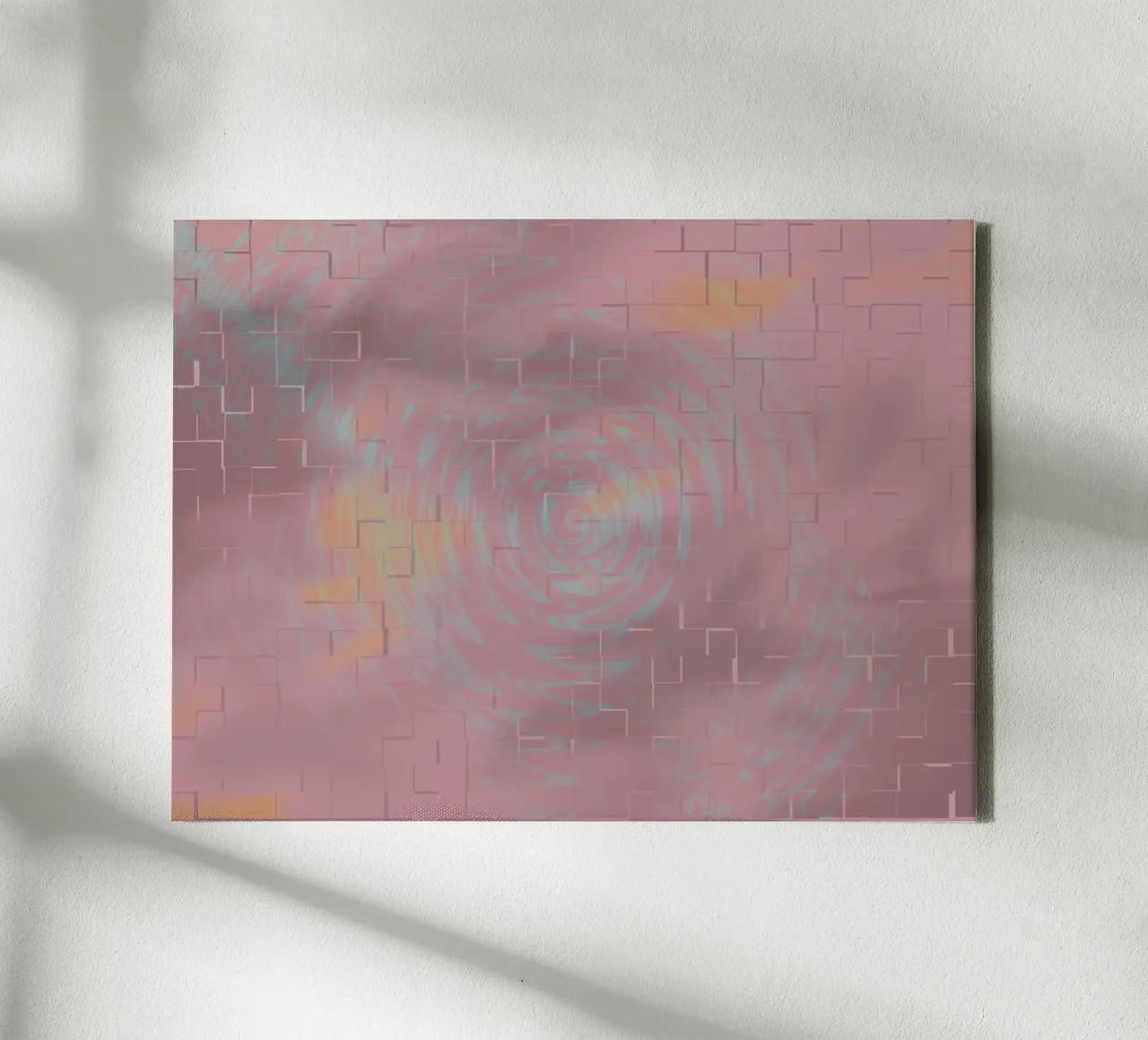 Abstract circular pattern in the colours purple and pink canvas by Something for you