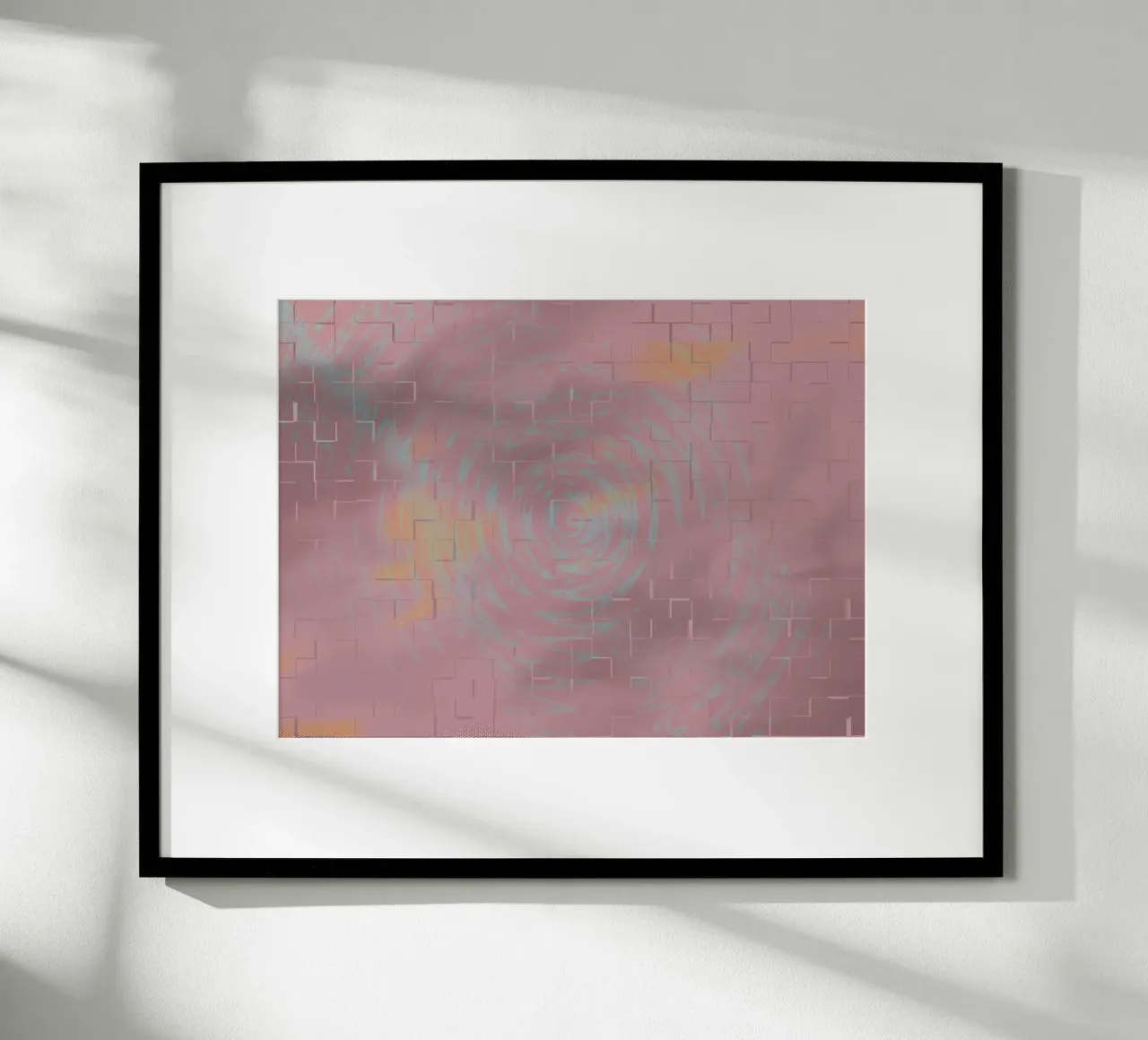 Abstract circular pattern in the colours purple and pink hahnemühle by Something for you
