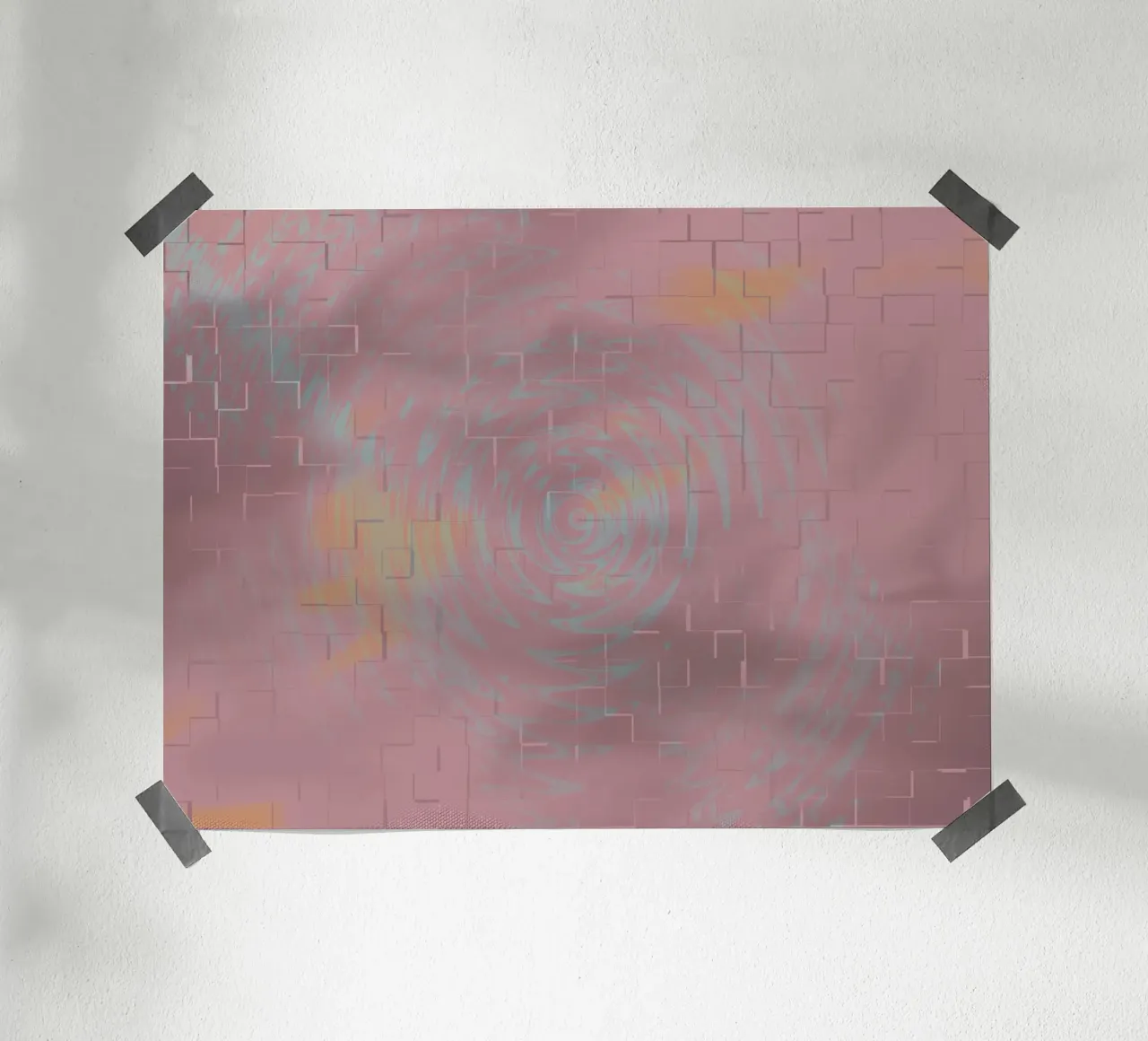 Abstract circular pattern in the colours purple and pink hahnemühle by Something for you