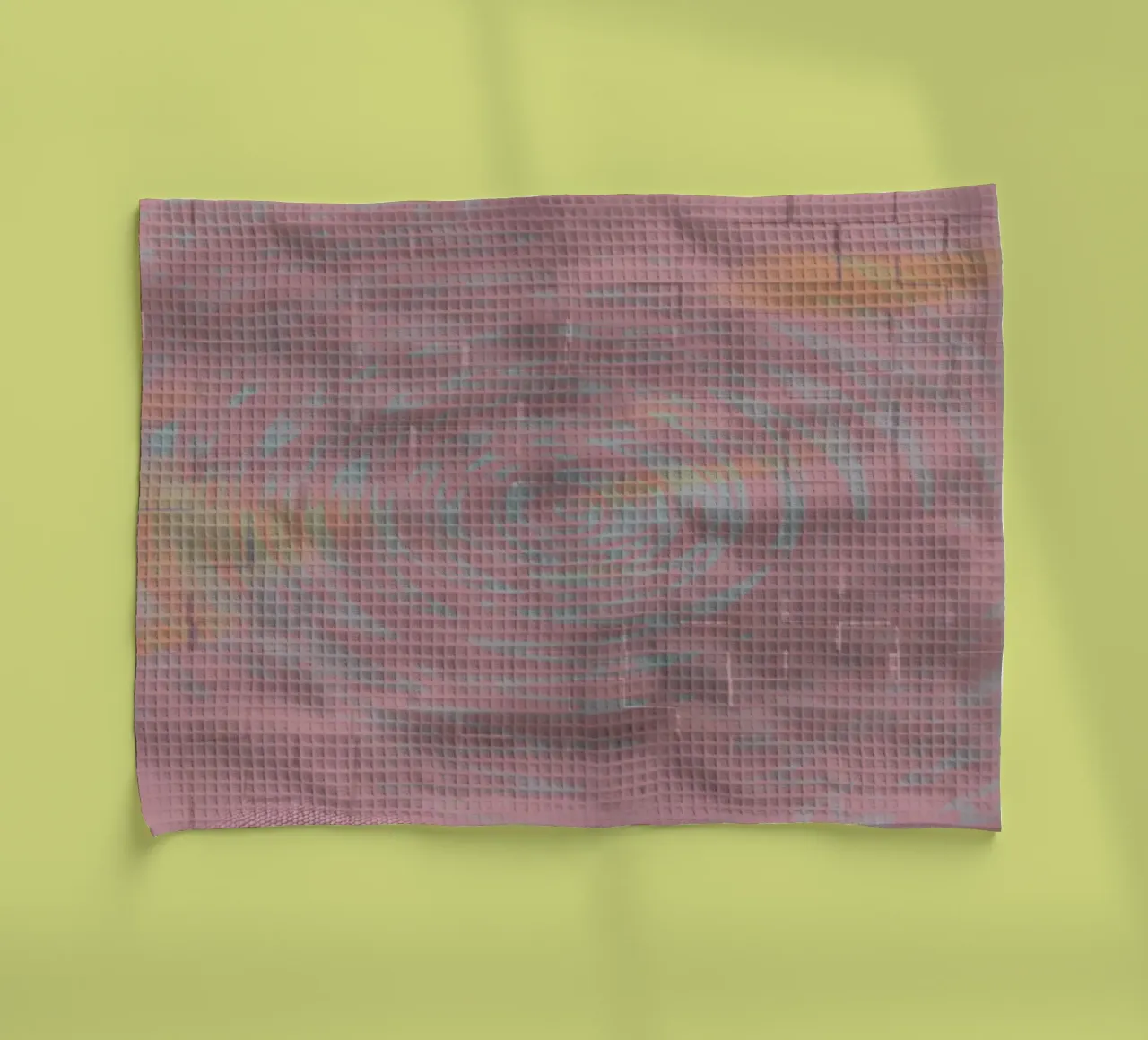 Abstract circular pattern in the colours purple and pink tea towel by Something for you