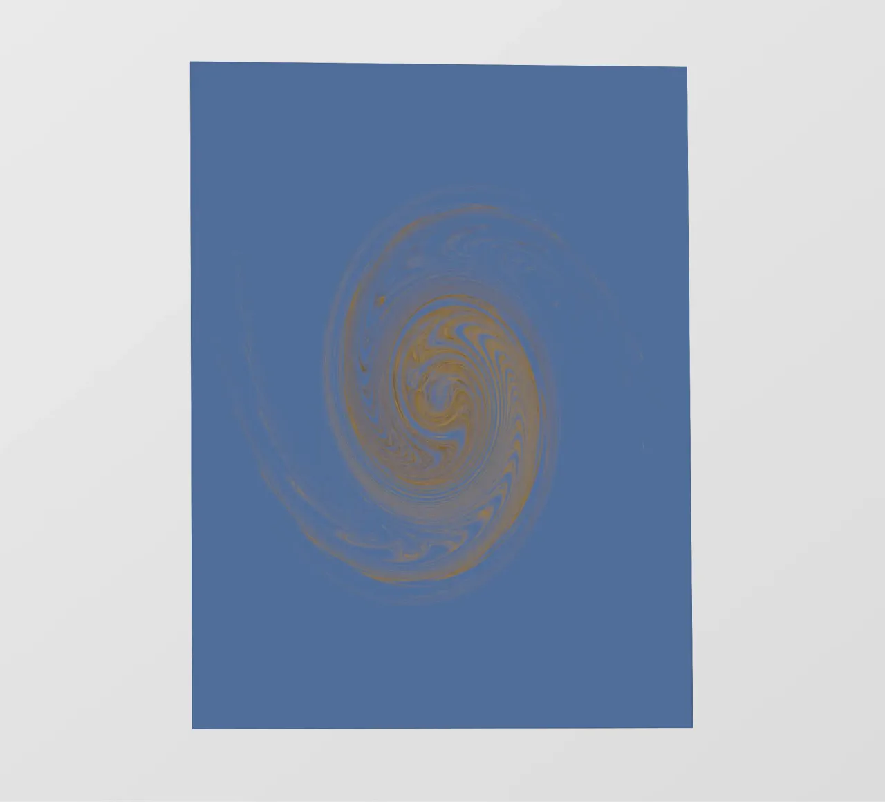 Abstract dynamic circular pattern in yellow and blue backlit film by Something for you