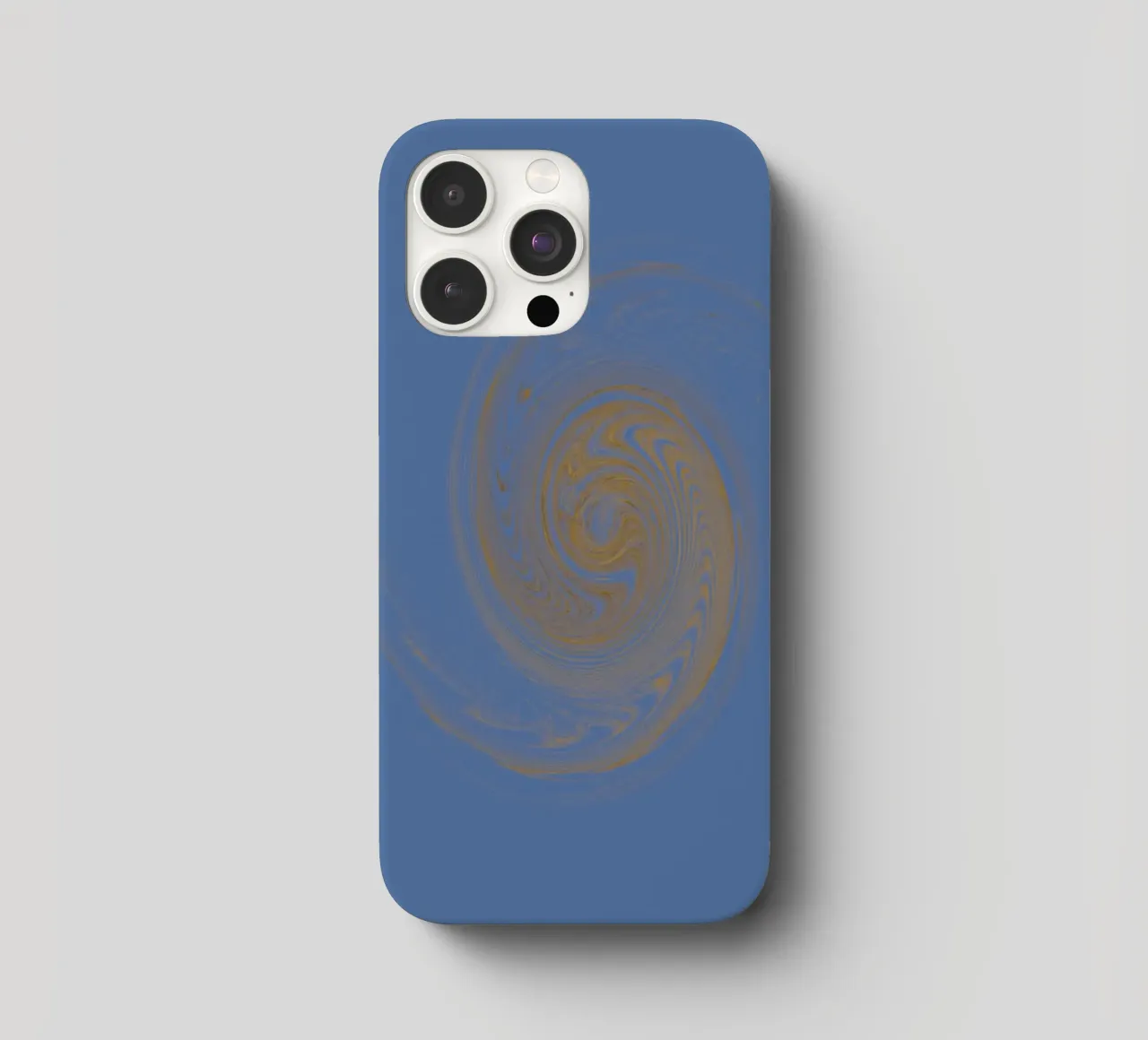 Abstract dynamic circular pattern in yellow and blue iphone case by Something for you
