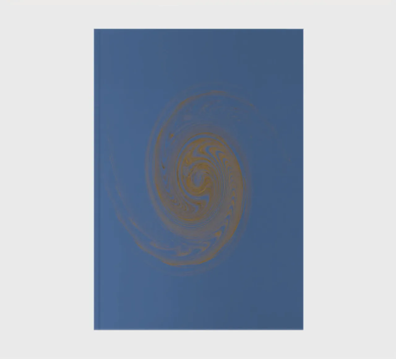Abstract dynamic circular pattern in yellow and blue notebook by Something for you