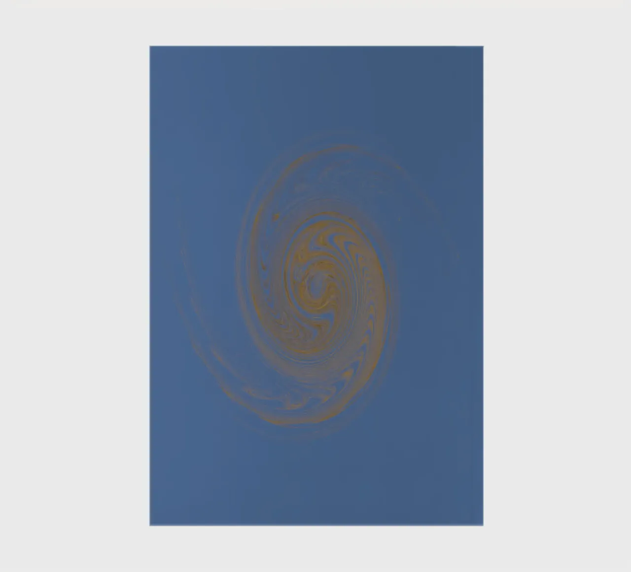 Abstract dynamic circular pattern in yellow and blue notebook by Something for you